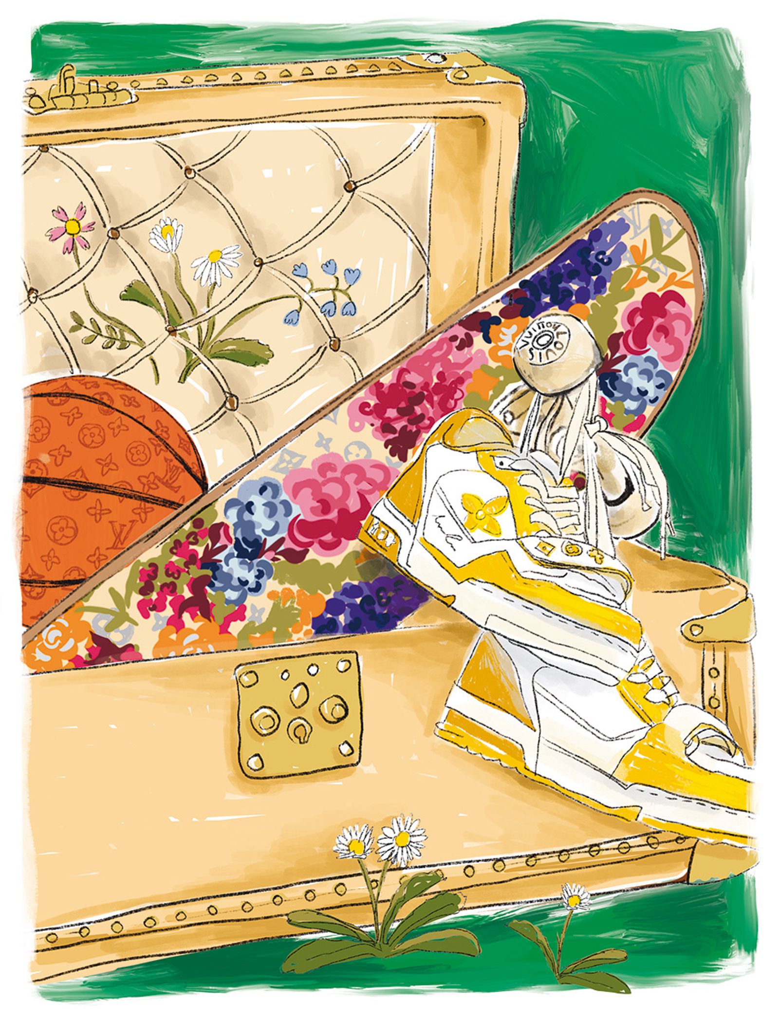 Louis Vuitton,|Agenda  - Manon Cardin - Illustration - Swan MGMT