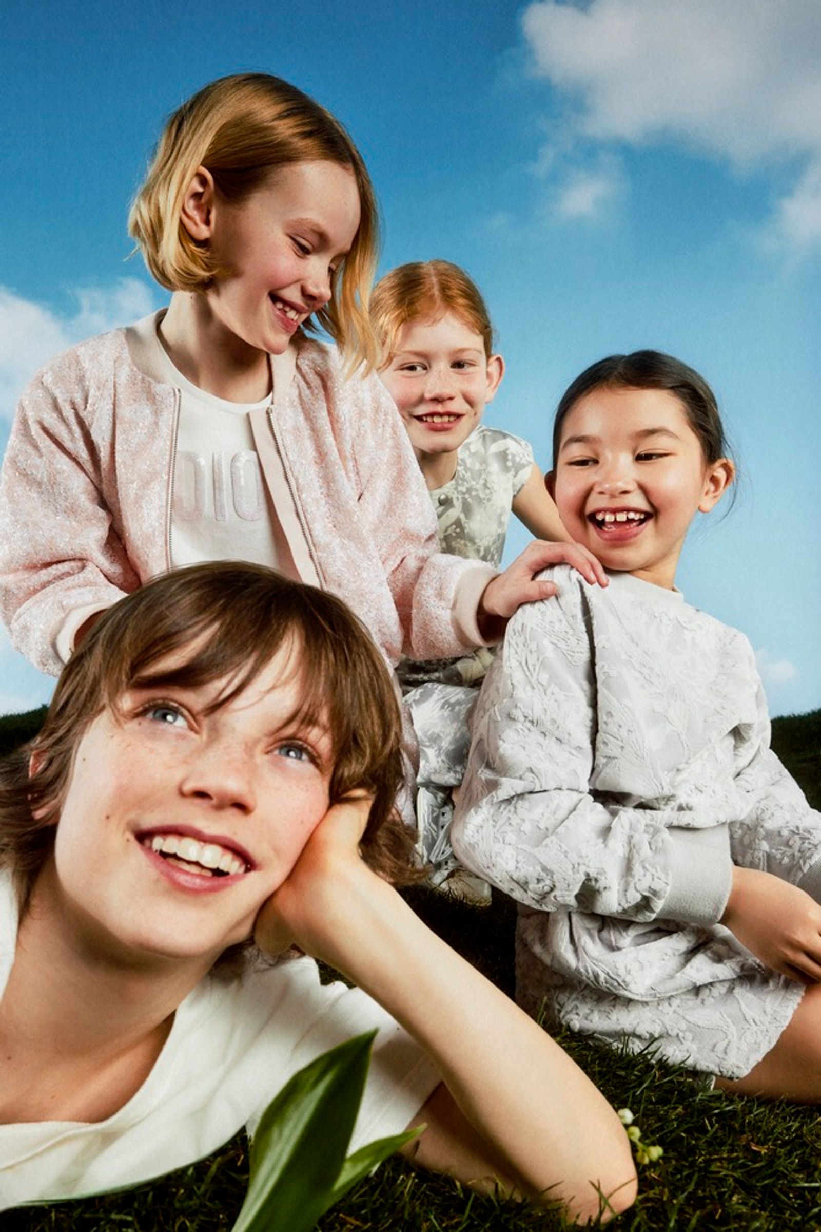 Dior kids,|Photography by Dan Beleiu, paper flowers by Mathilde Nivet - Mathilde Nivet - Set Design - Swan MGMT