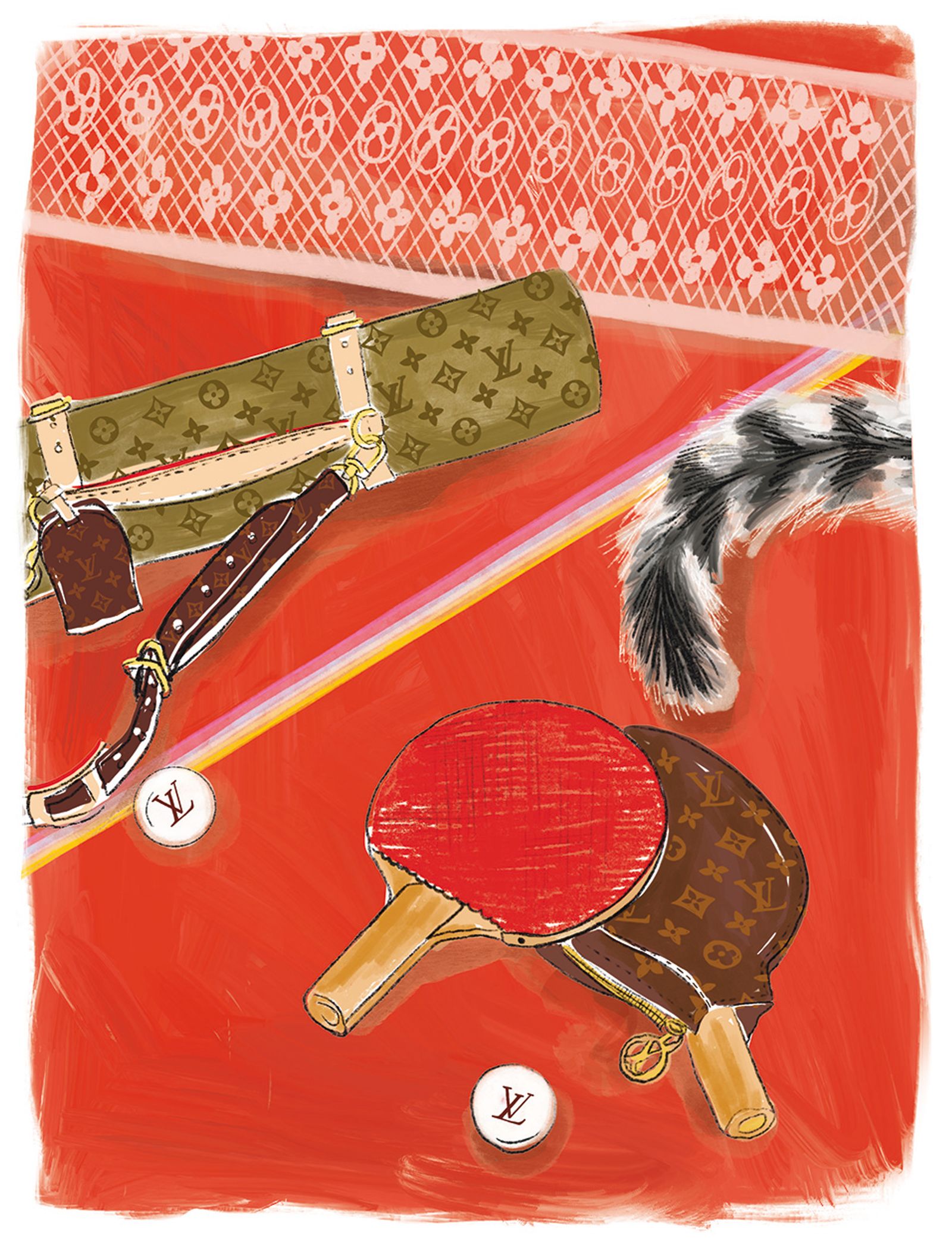 Louis Vuitton,|Agenda  - Manon Cardin - Illustration - Swan MGMT