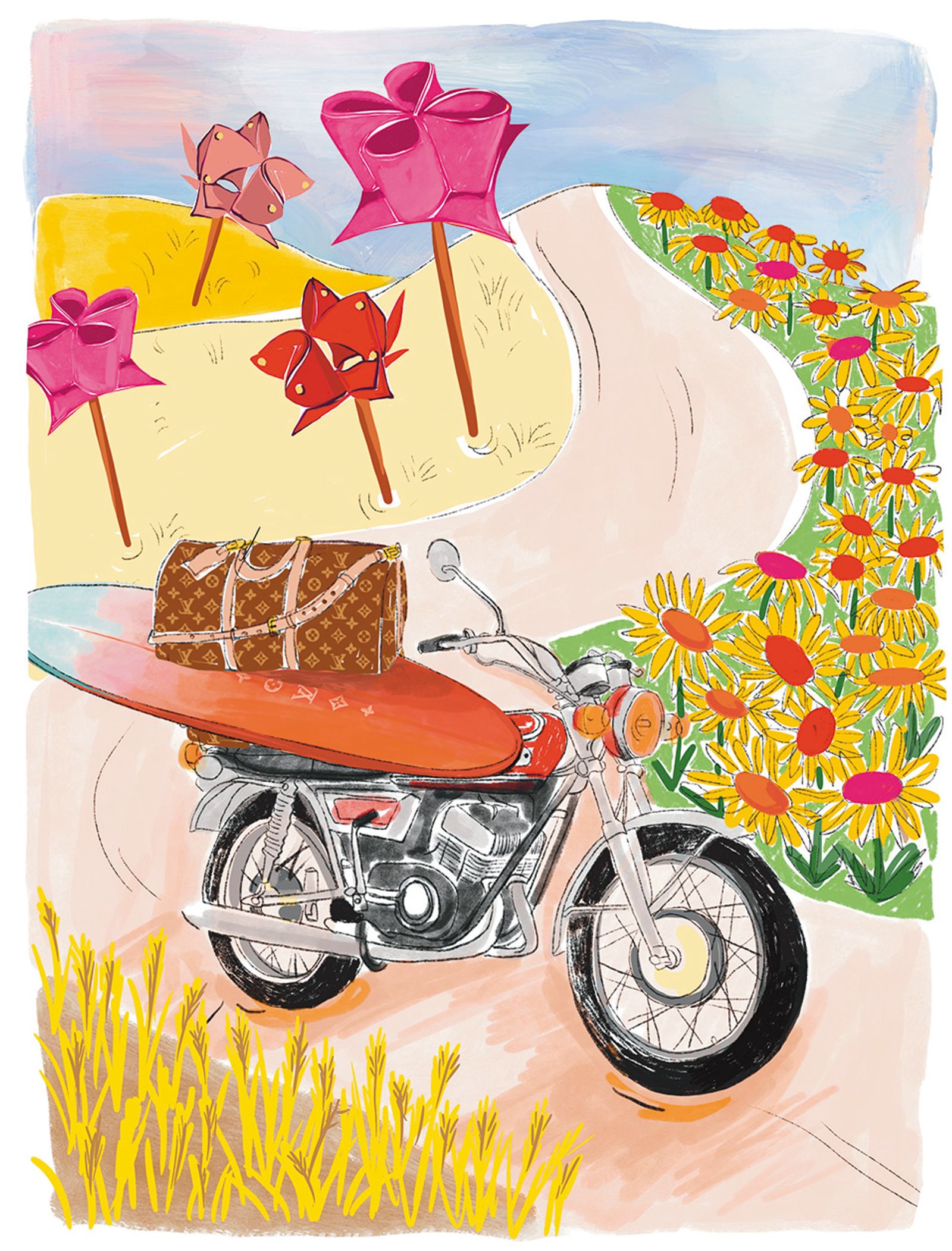 Louis Vuitton,|Agenda  - Manon Cardin - Illustration - Swan MGMT