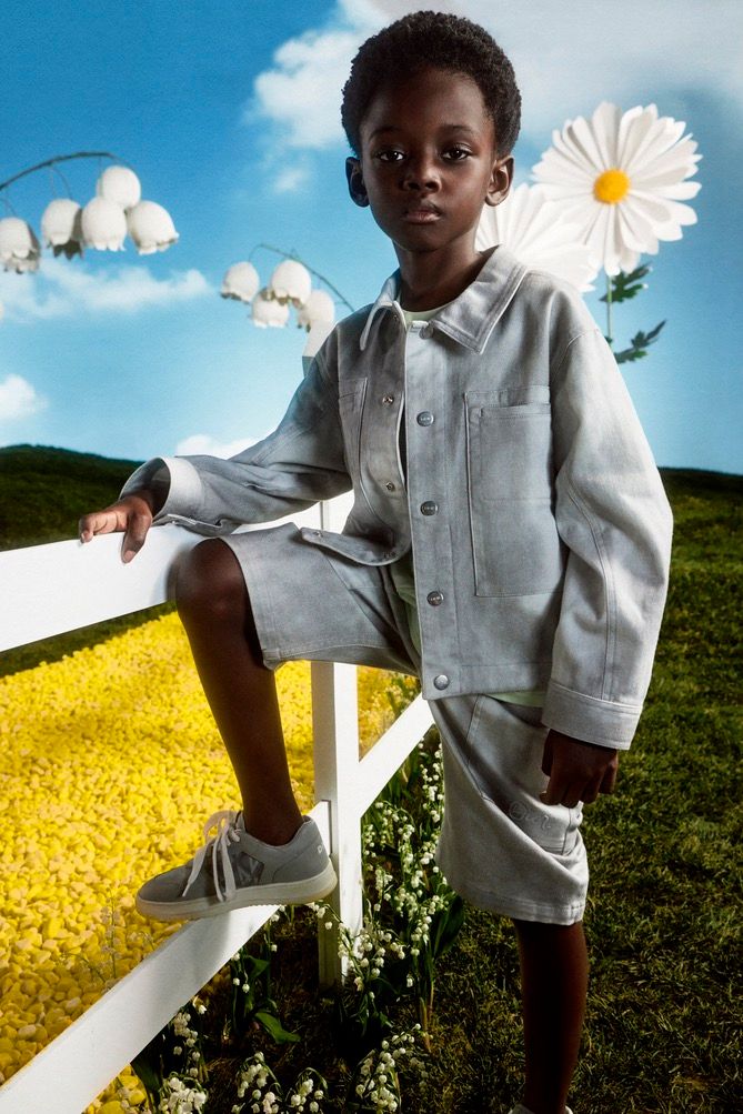 Dior kids,|Photography by Dan Beleiu, paper flowers by Mathilde Nivet - Mathilde Nivet - Set Design - Swan MGMT