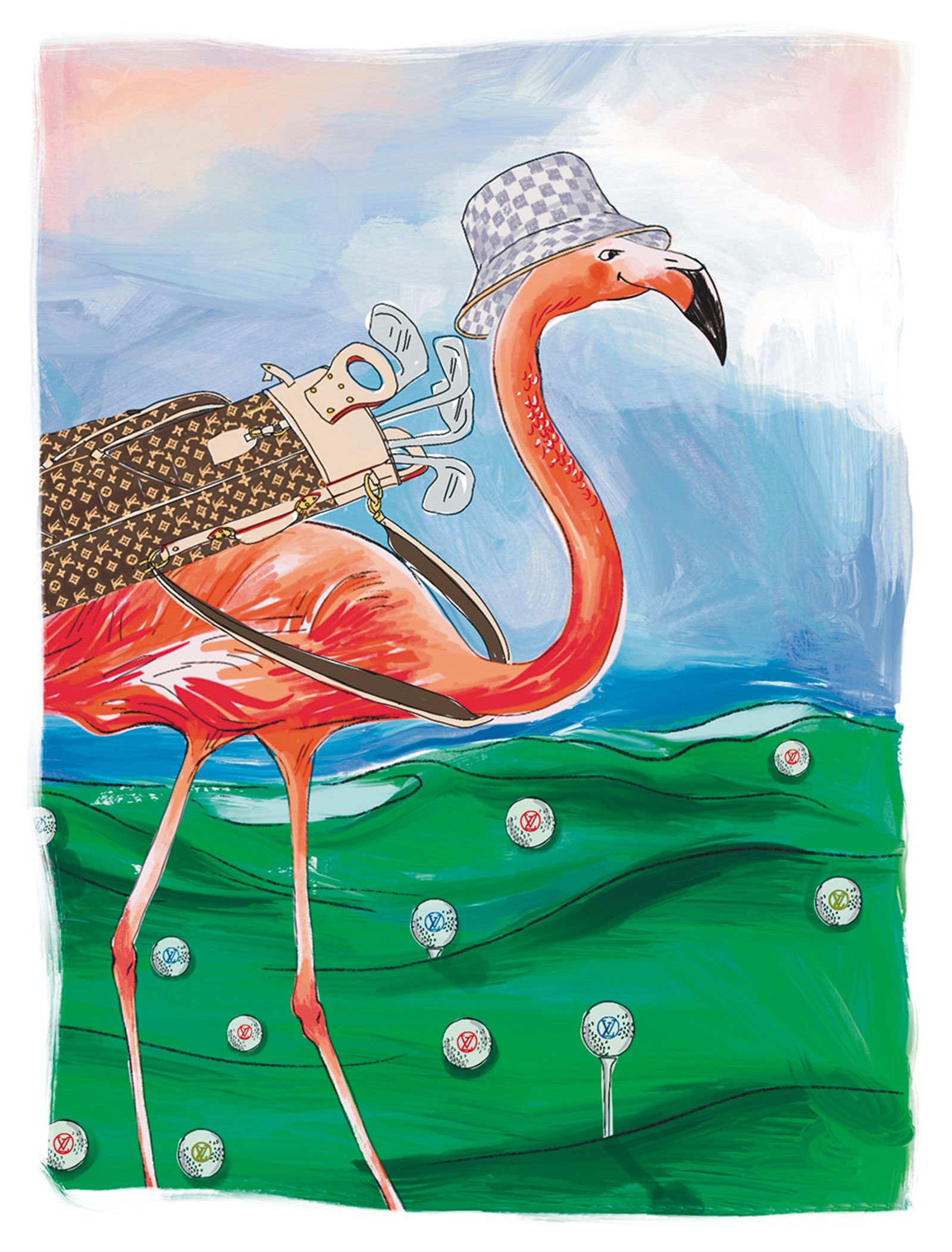 Louis Vuitton,|Agenda  - Manon Cardin - Illustration - Swan MGMT