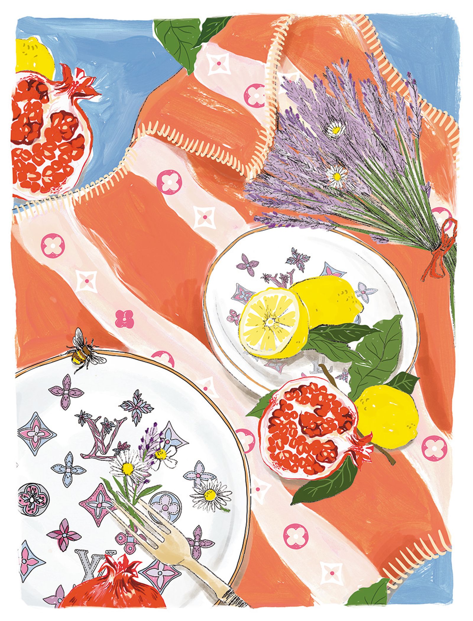 Louis Vuitton,|Agenda  - Manon Cardin - Illustration - Swan MGMT