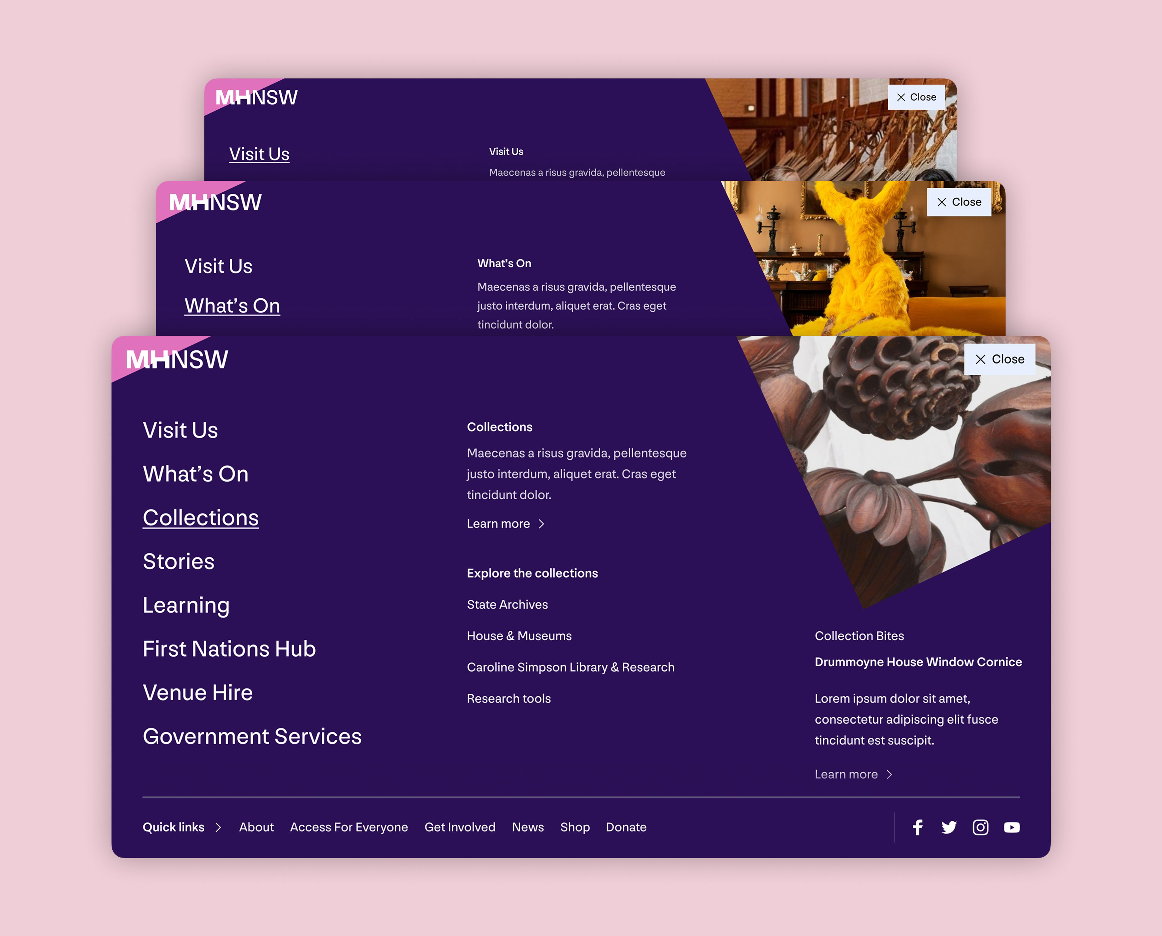 MHNSW site navigation