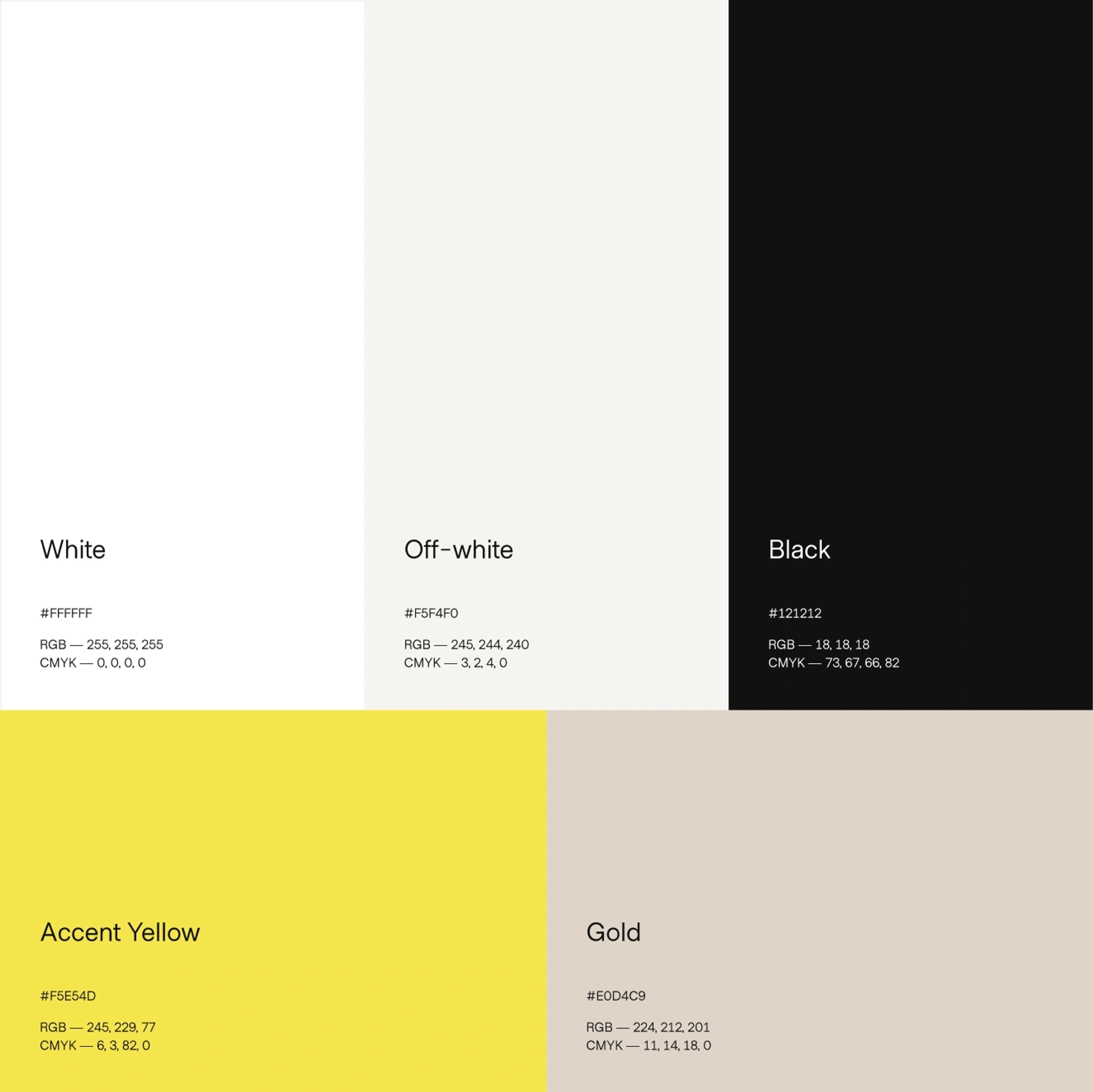 Primary colour palette
