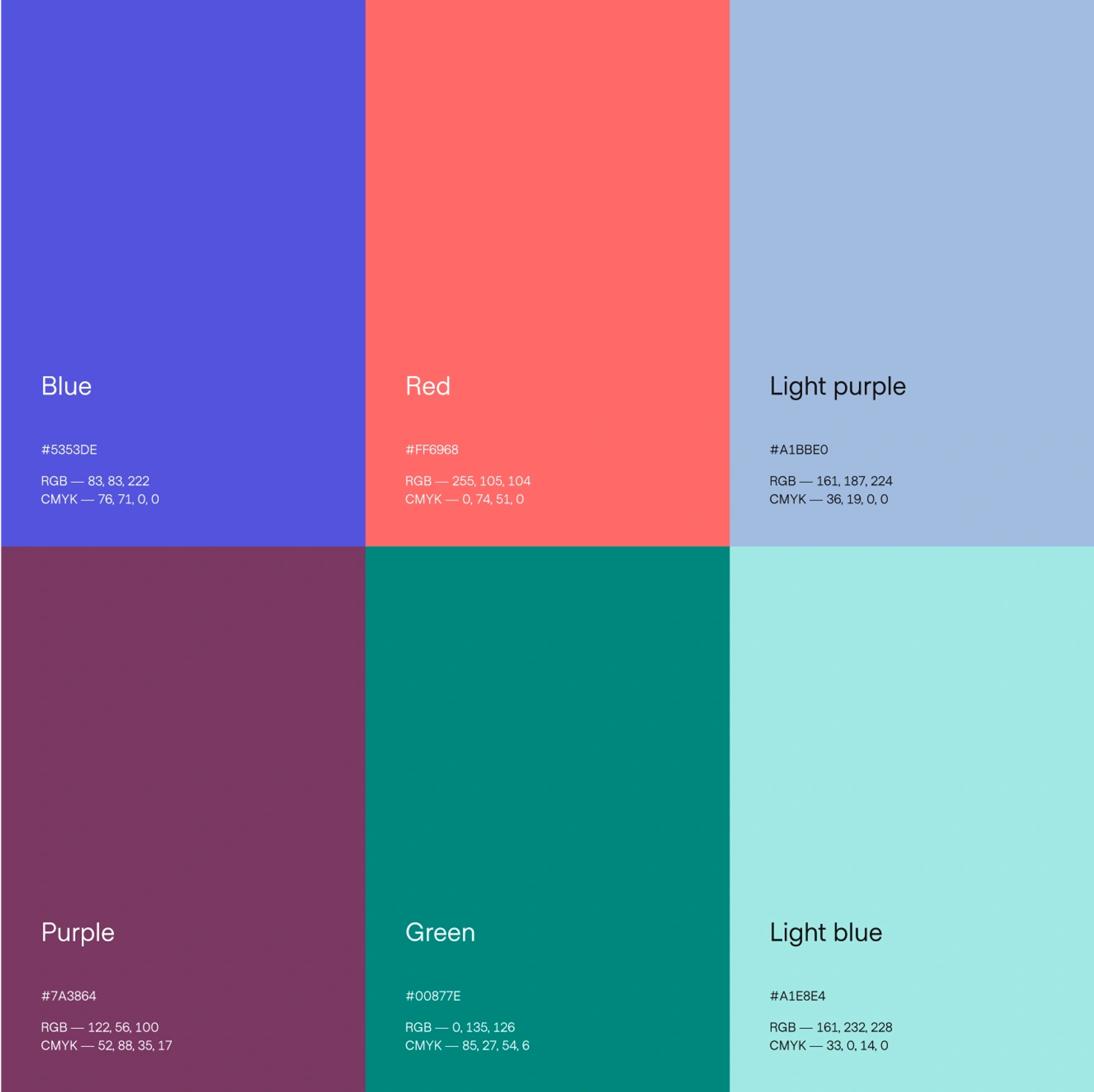 Secondary colour palette
