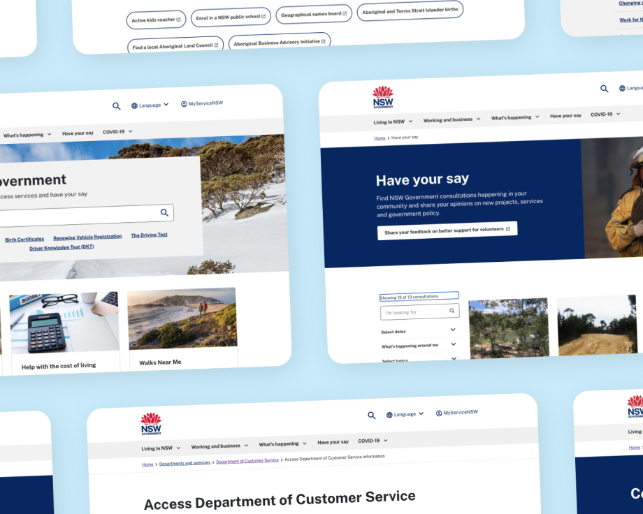 A unified design system for NSW
