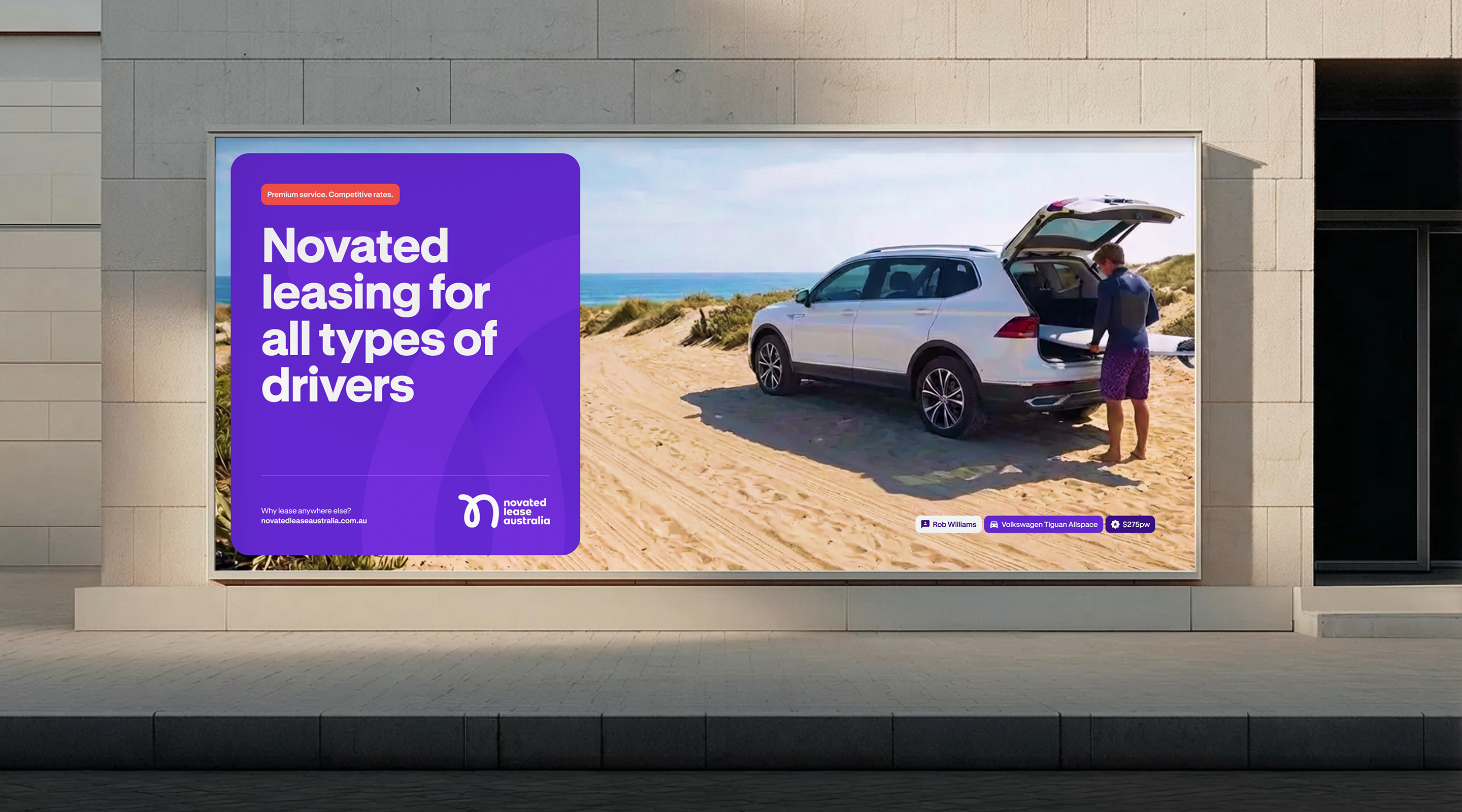 Novated Lease Australia outdoor brand mockup