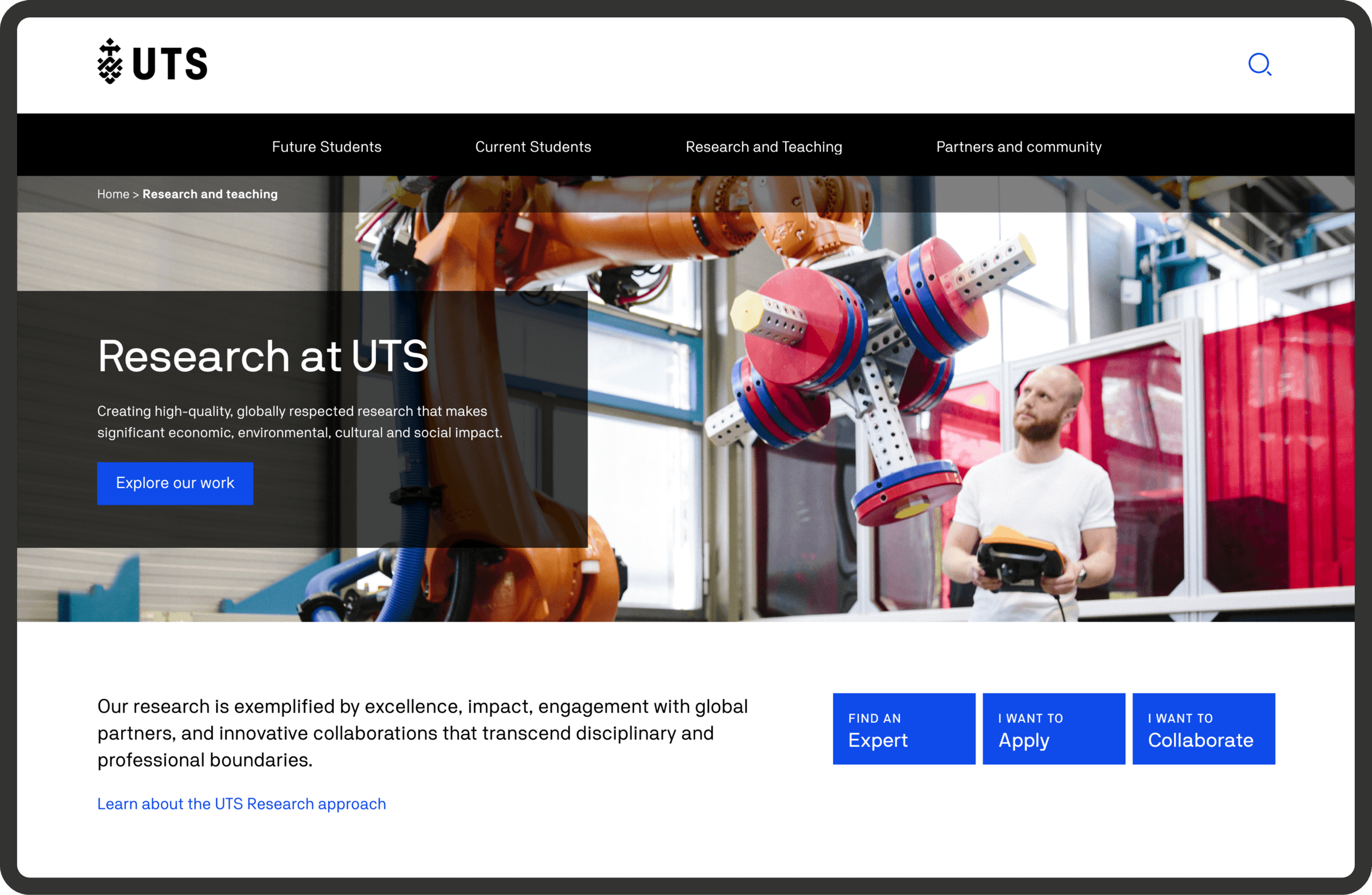 UTS research page