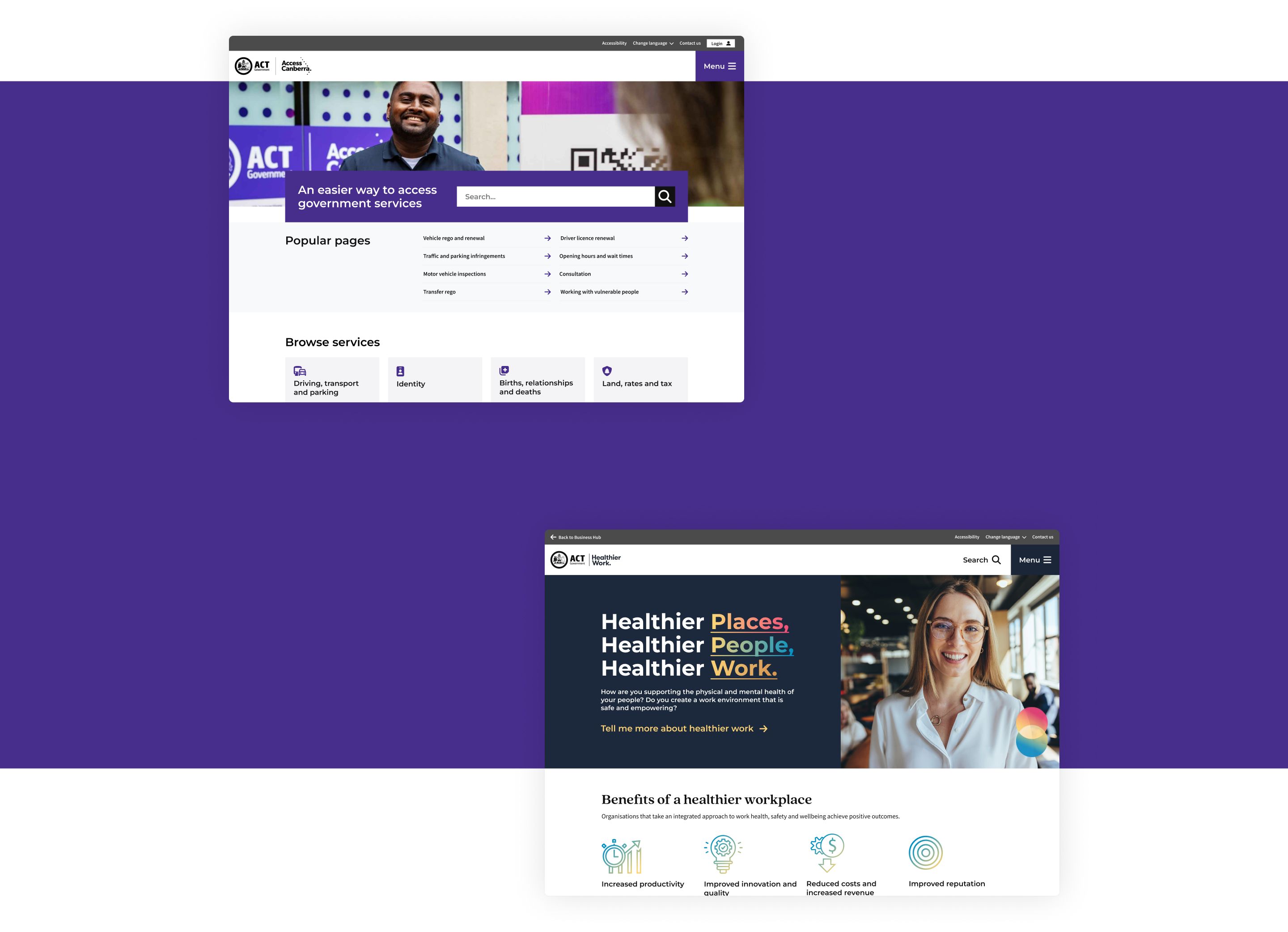 ACT homepage