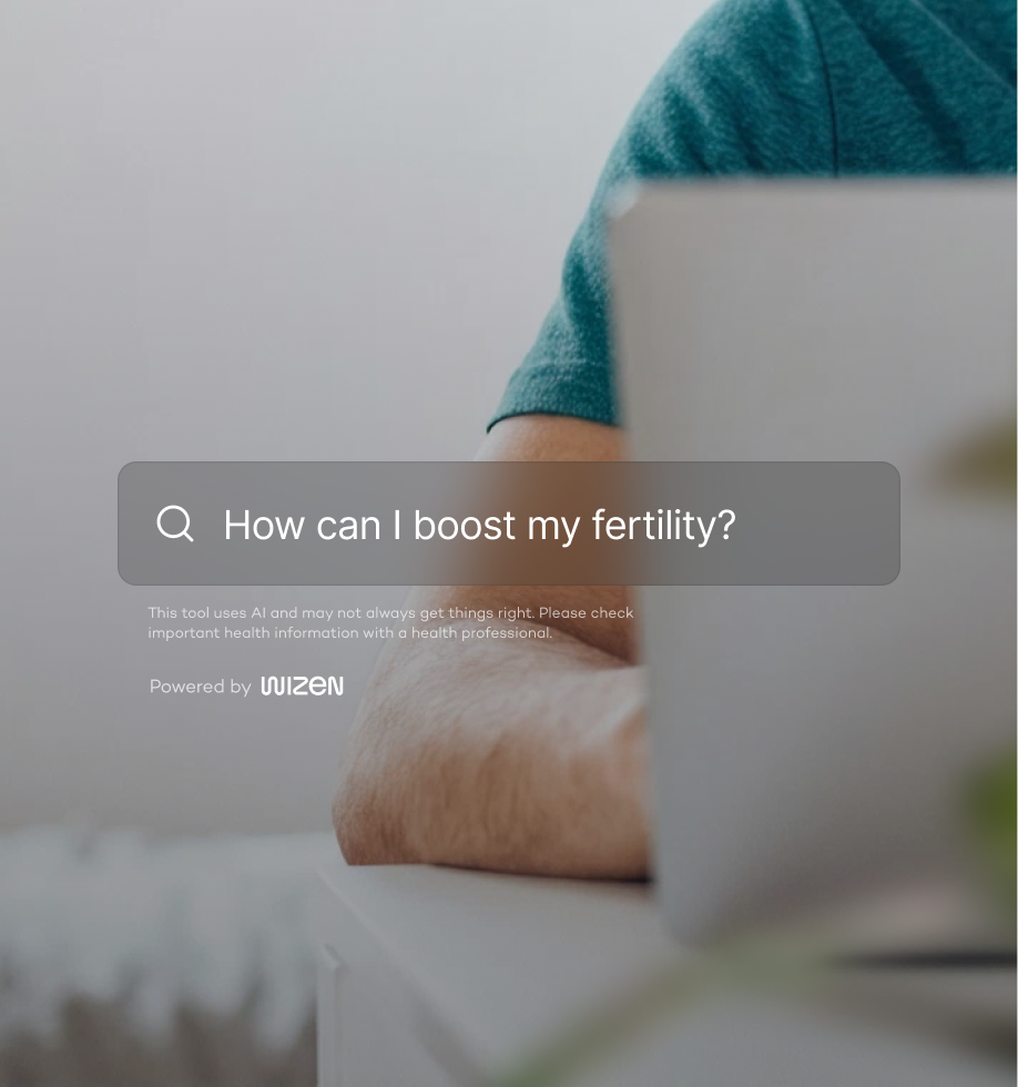 AI input mockup for the Healthy Male website