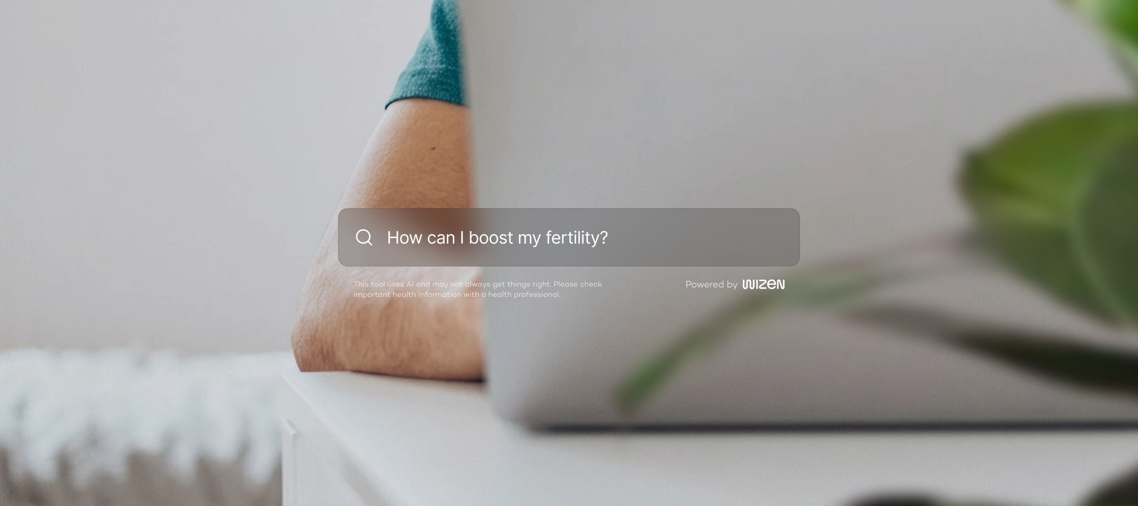AI input mockup for the Healthy Male website
