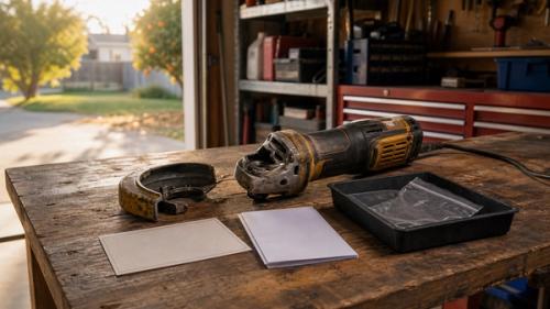Defective power tool evidence scene for a Fresno product liability guide