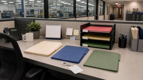 Nebraska employer immigration compliance scene with blank filing materials