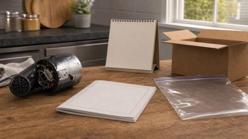 Defective household product evidence and blank calendar for a Virginia deadline guide