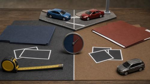 Split evidence board with generic accident items for Indiana comparative negligence