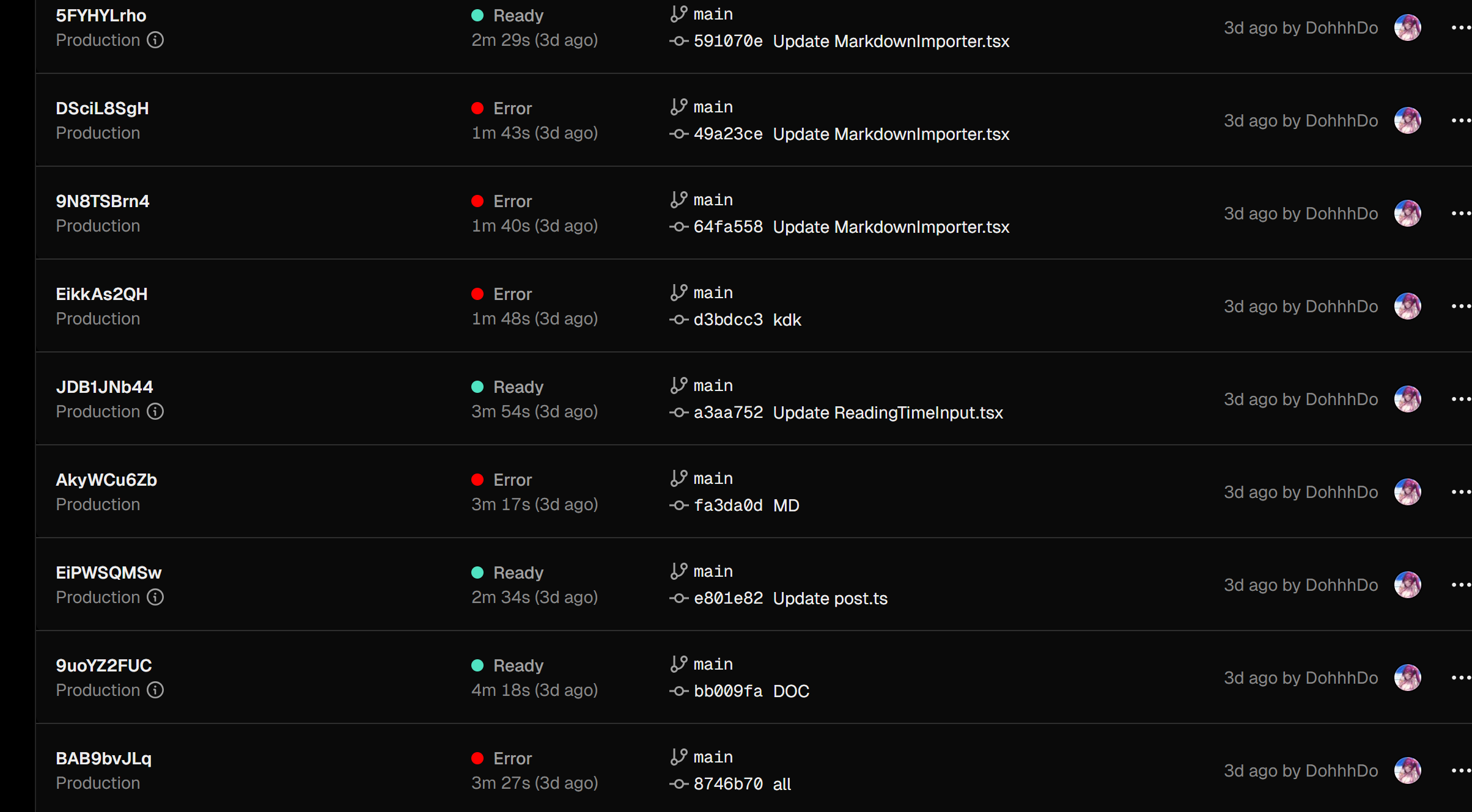 error