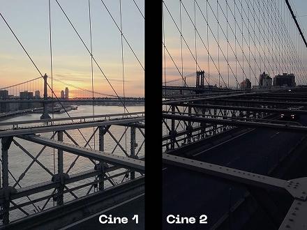 Photo showing how the differences between cinema 1 and cinema OM SYSTEM OM-3 feature.