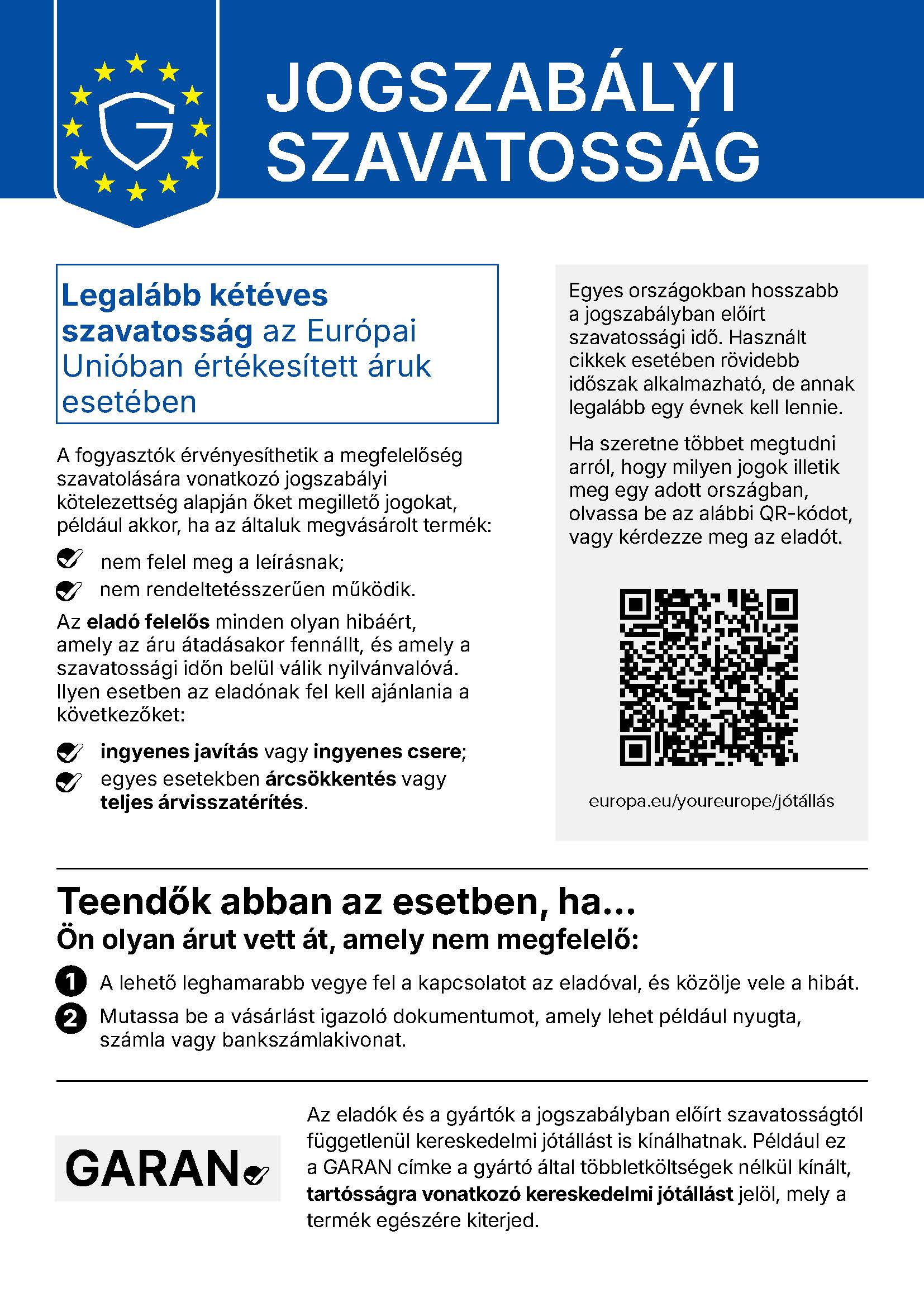 Jogszabályi Szavatosság