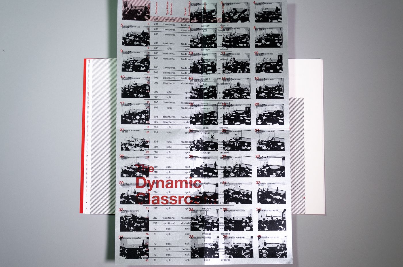 The poster unfolds from the center of the book.