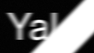 The words Yale Fall Film Forum flash and vibrate as if being shown on an old film projector.