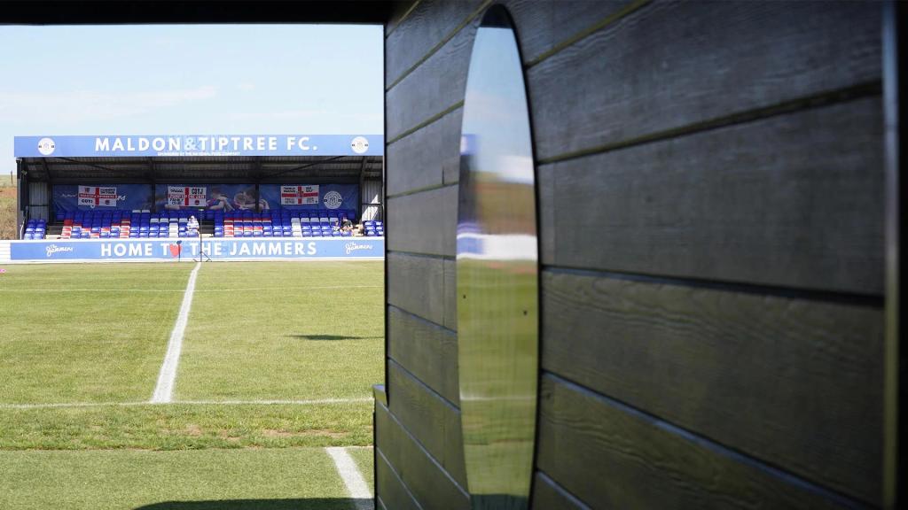 View of the Maldon Stadium pitch