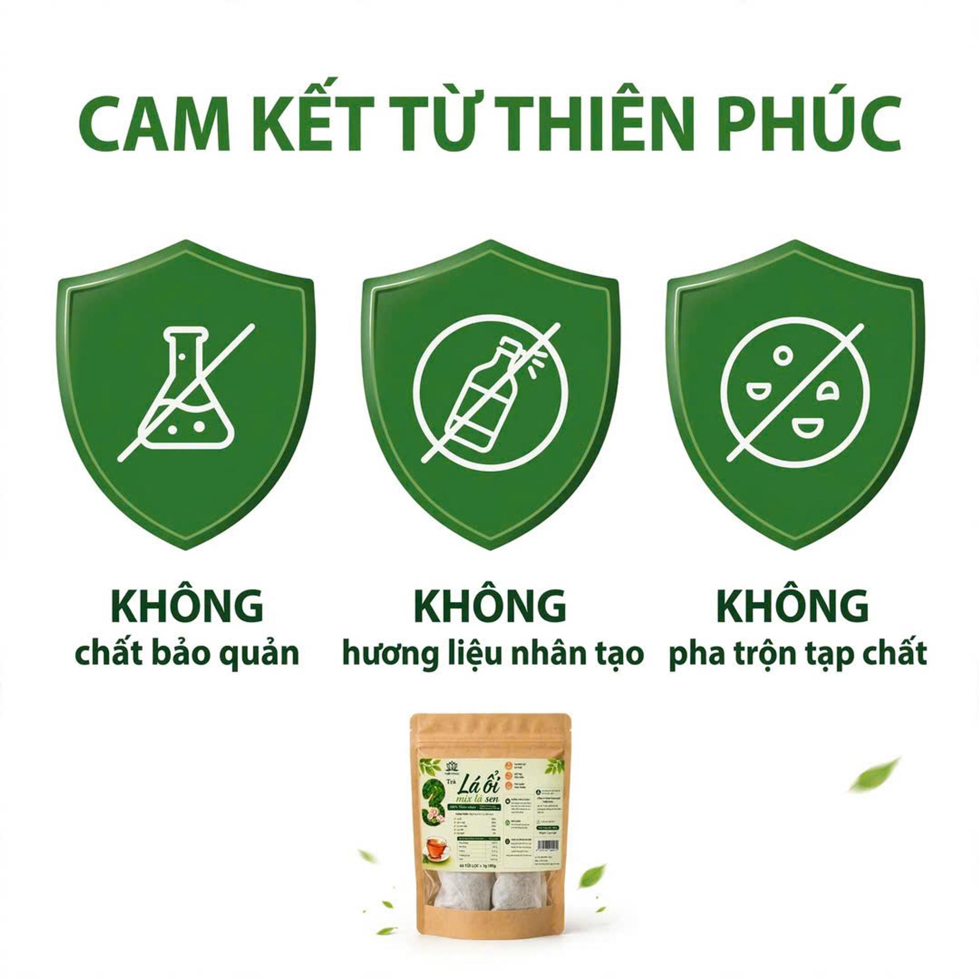 Trà Lá Ổi Mix Lá Sen (Hộp 60 Túi Lọc) Hỗ trợ thanh lọc cơ thể, giảm cảm giác ì ạch, tốt cho tiêu hóa - Trà thảo mộc túi lọc Tĩnh Diệp - Ảnh 7
