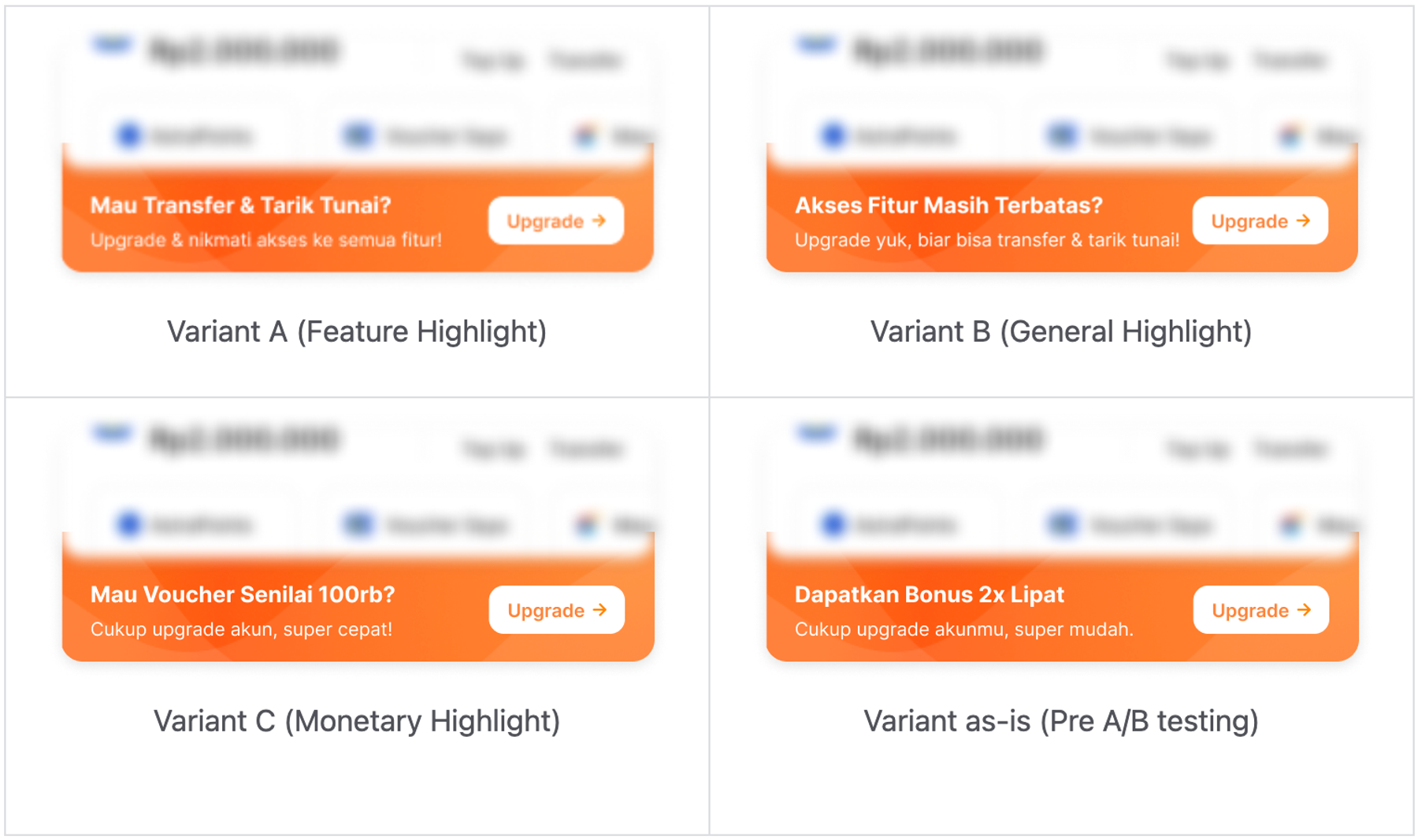 Three KYC copy variants on the new AstraPay build and the legacy copy on the old build