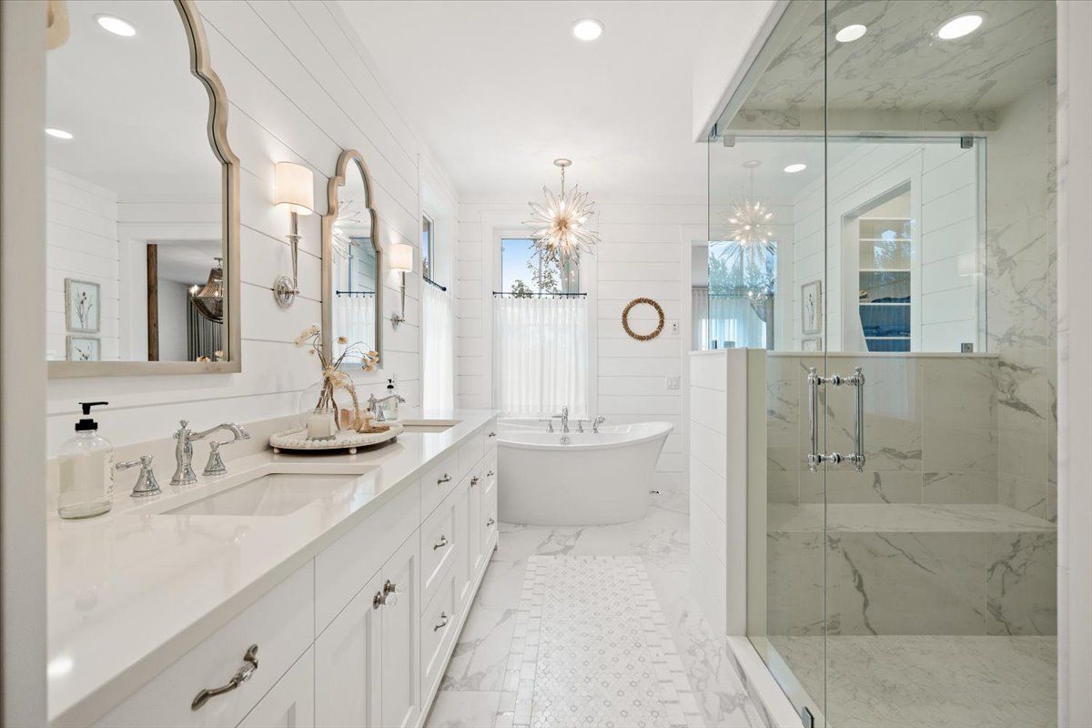 Spa-style bathroom