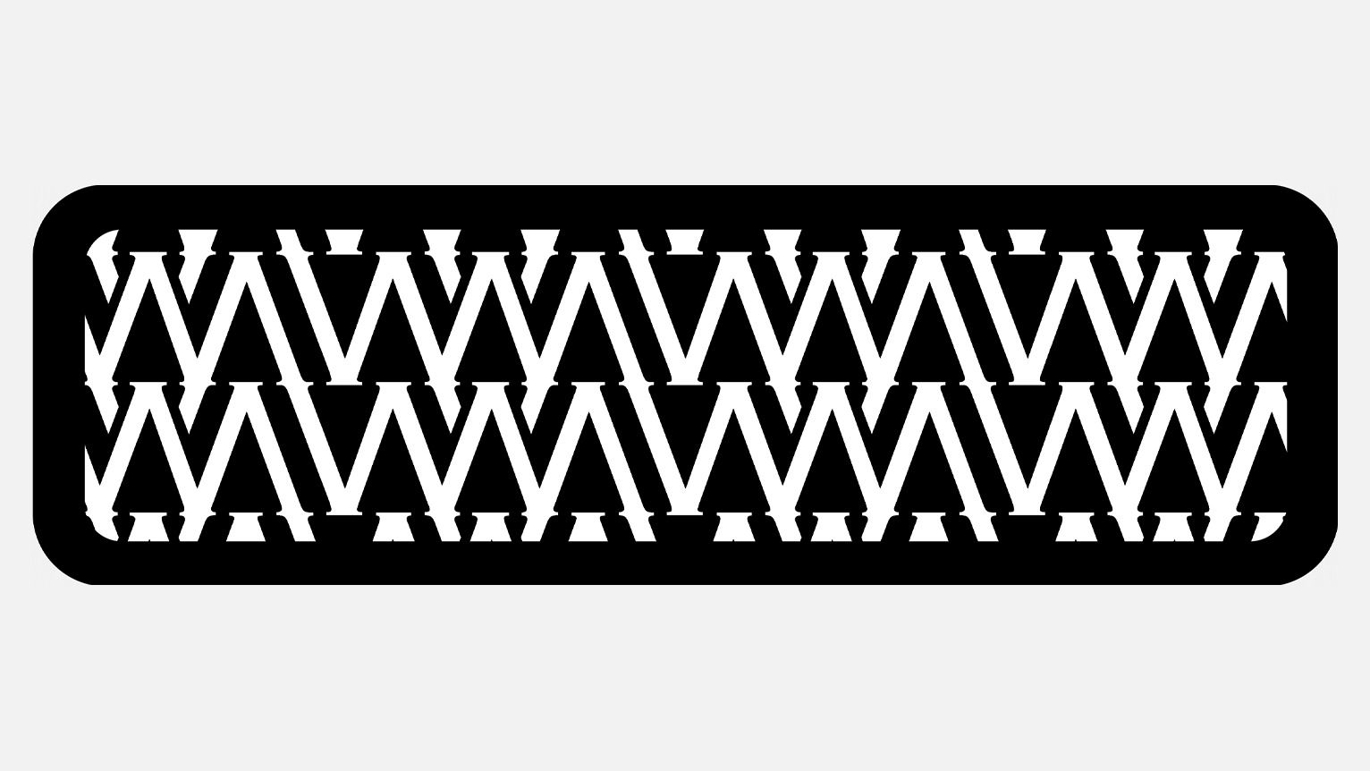 The Winiame zigzag pattern built from the monogram