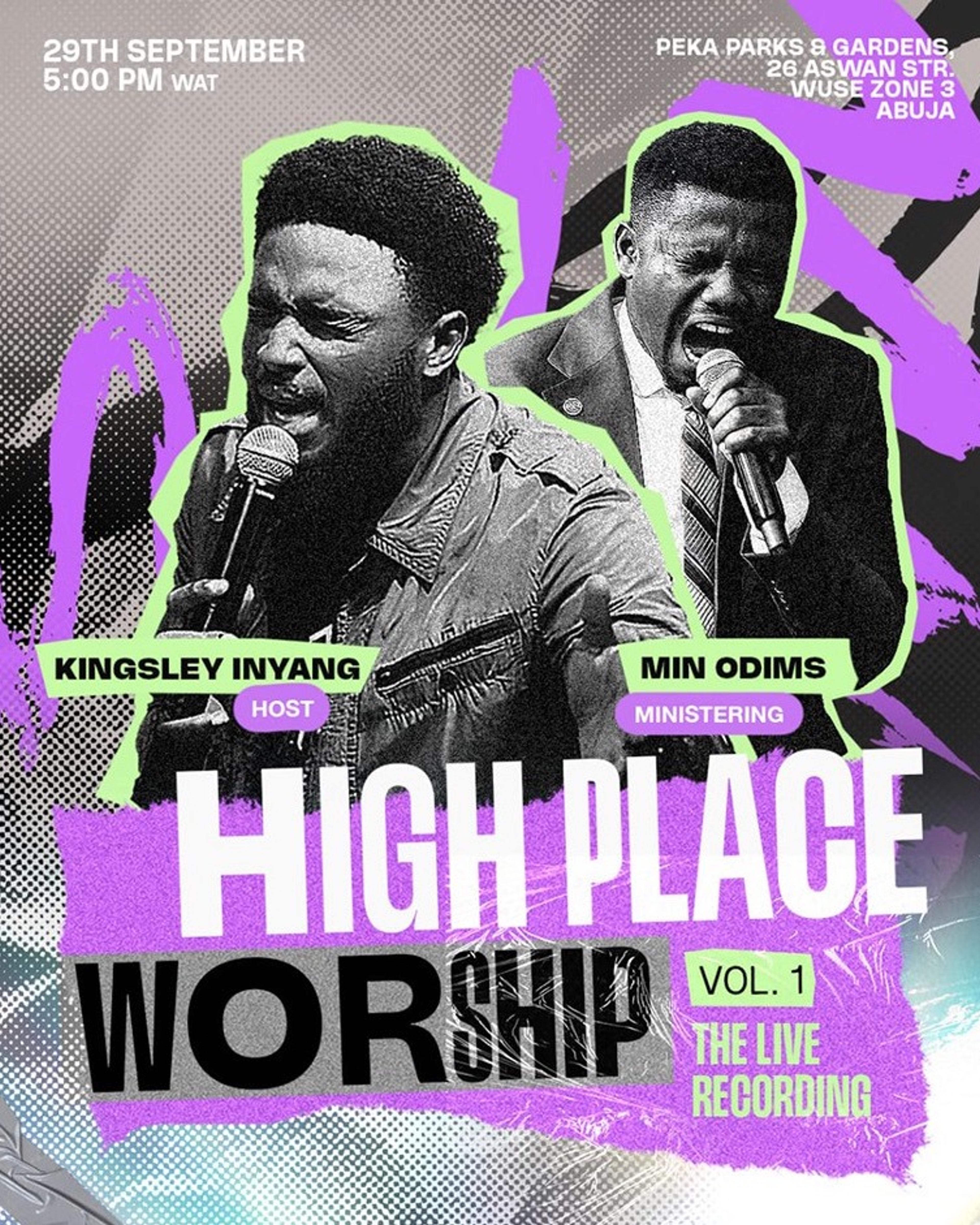 High Place Worship live recording flyer