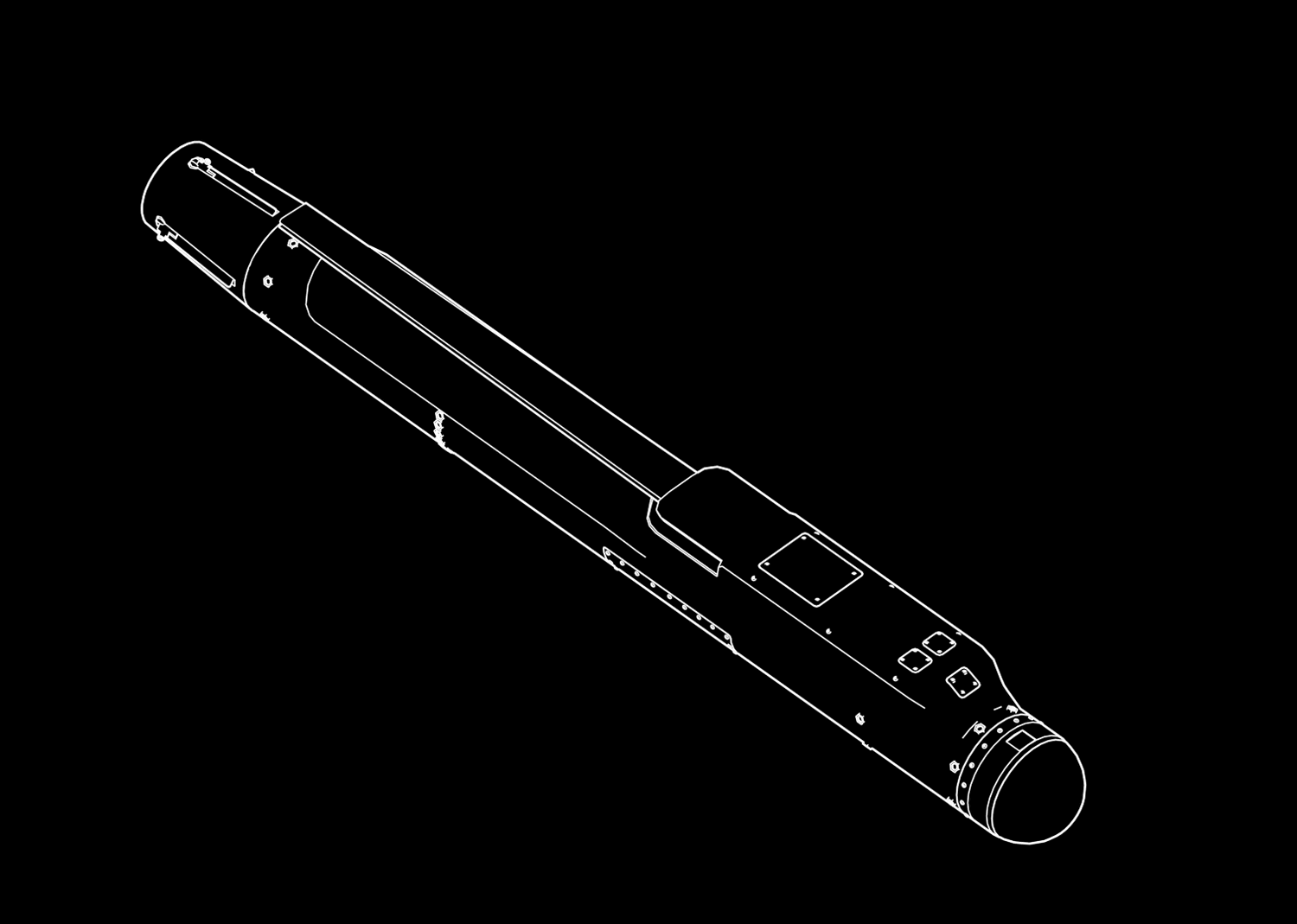Animation showing retractable fins and wings on the GBU-53 StormBreaker munition