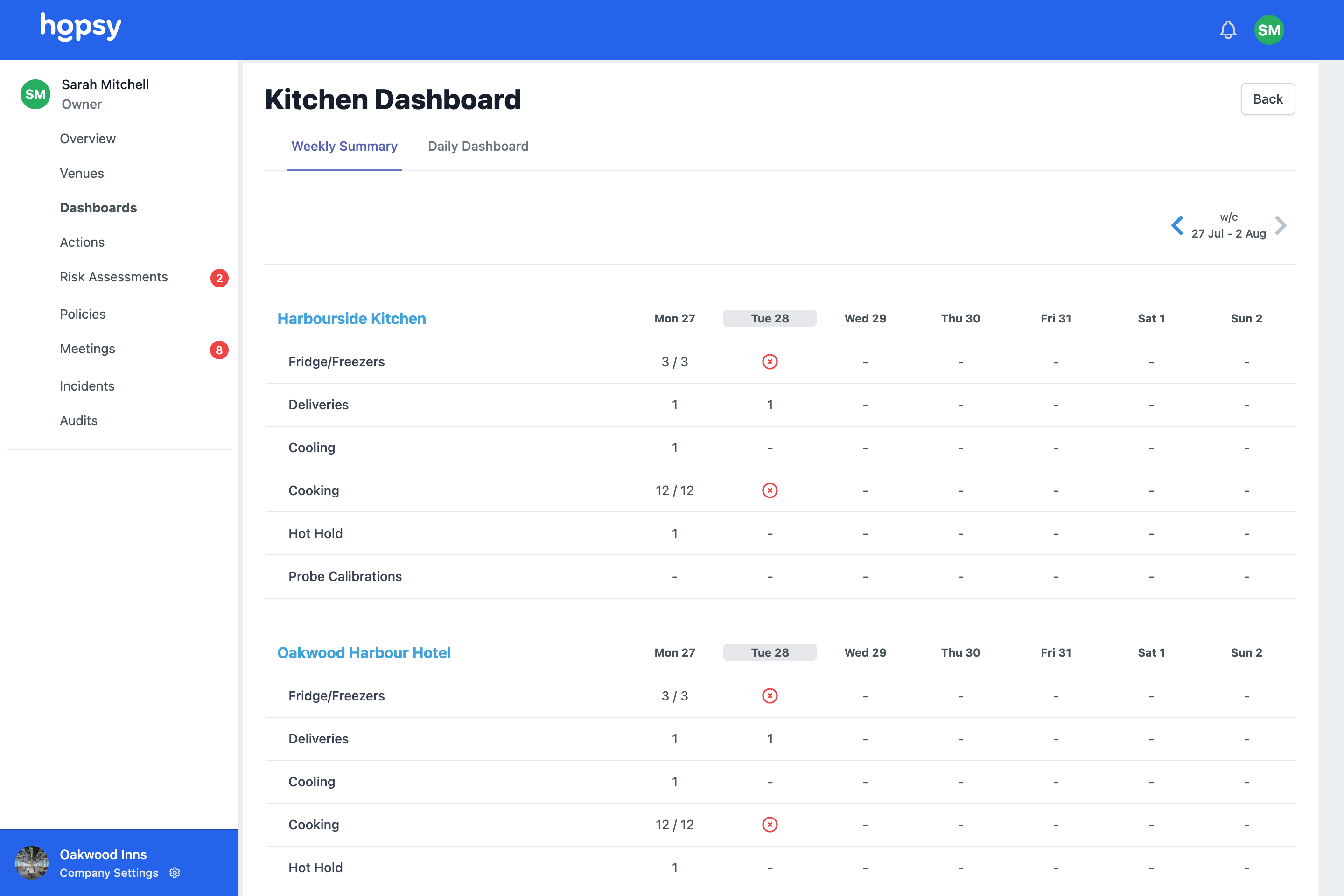Hopsy app screen
