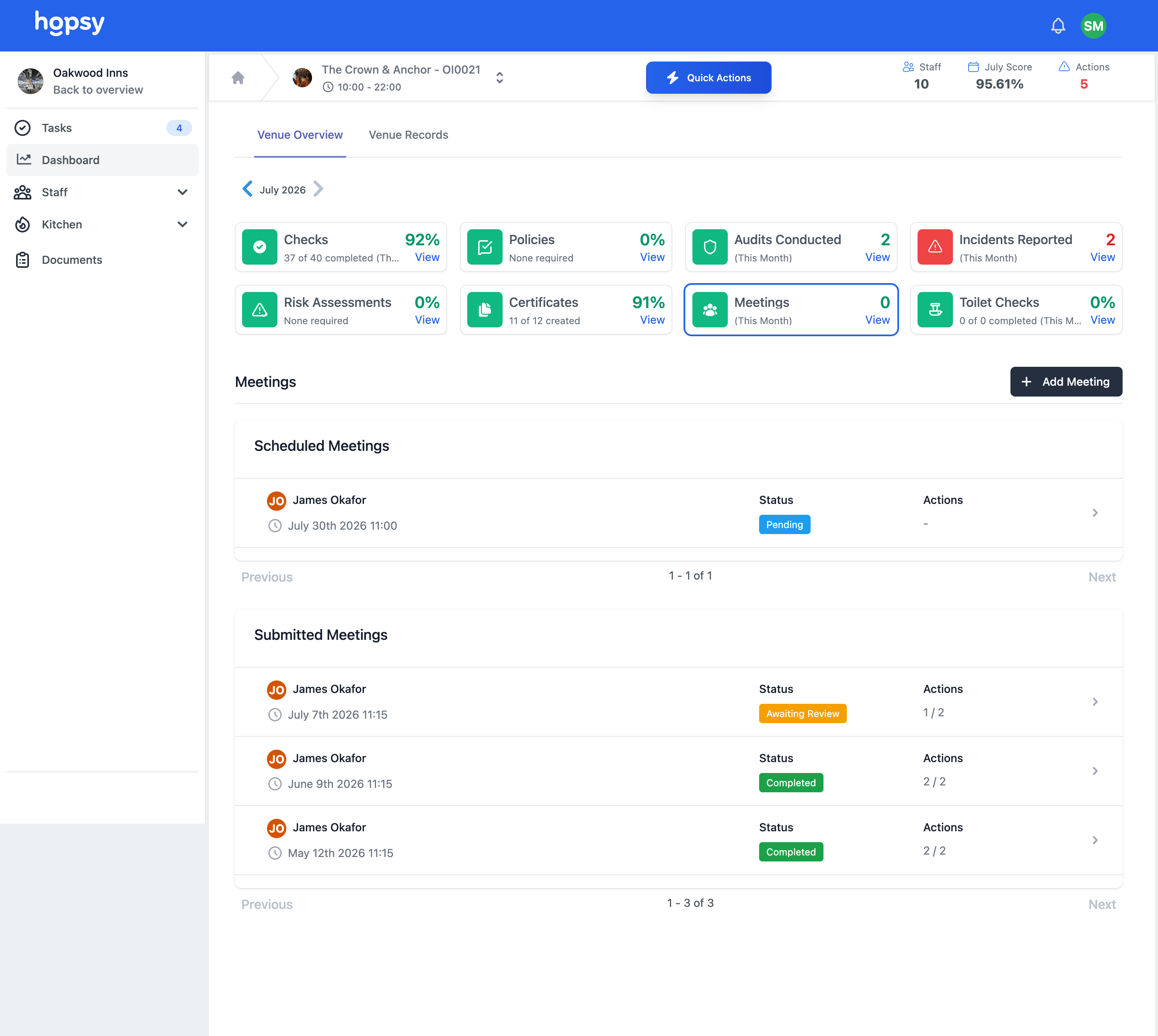 Hopsy app screen