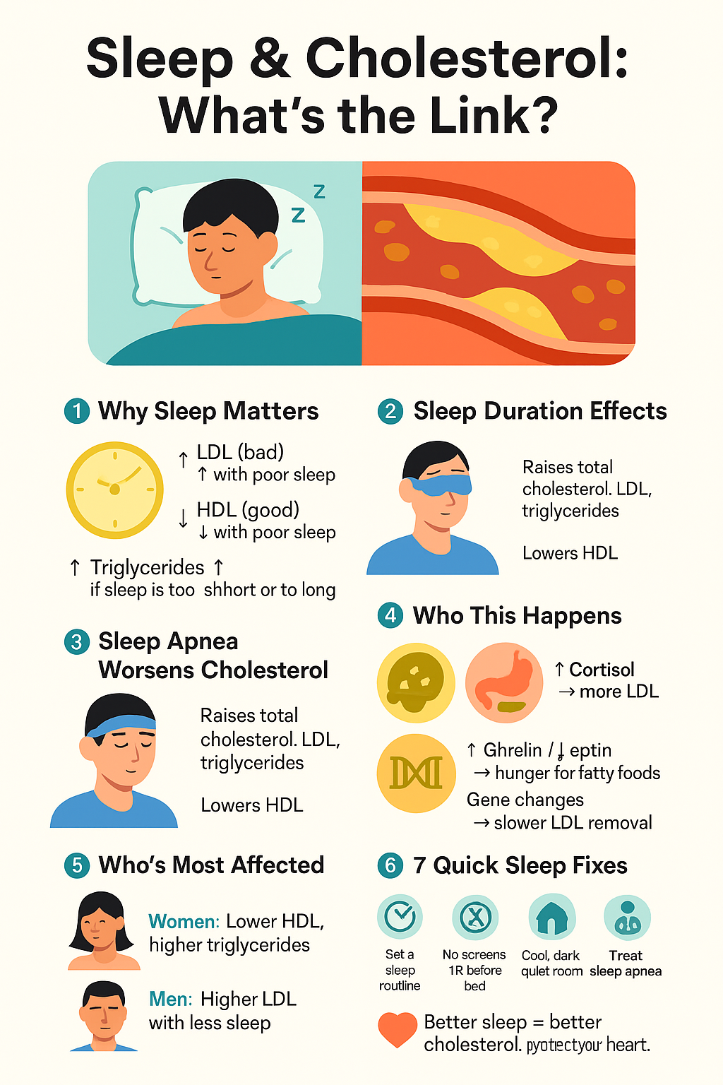 Infographic - Sleep & Cholesterol