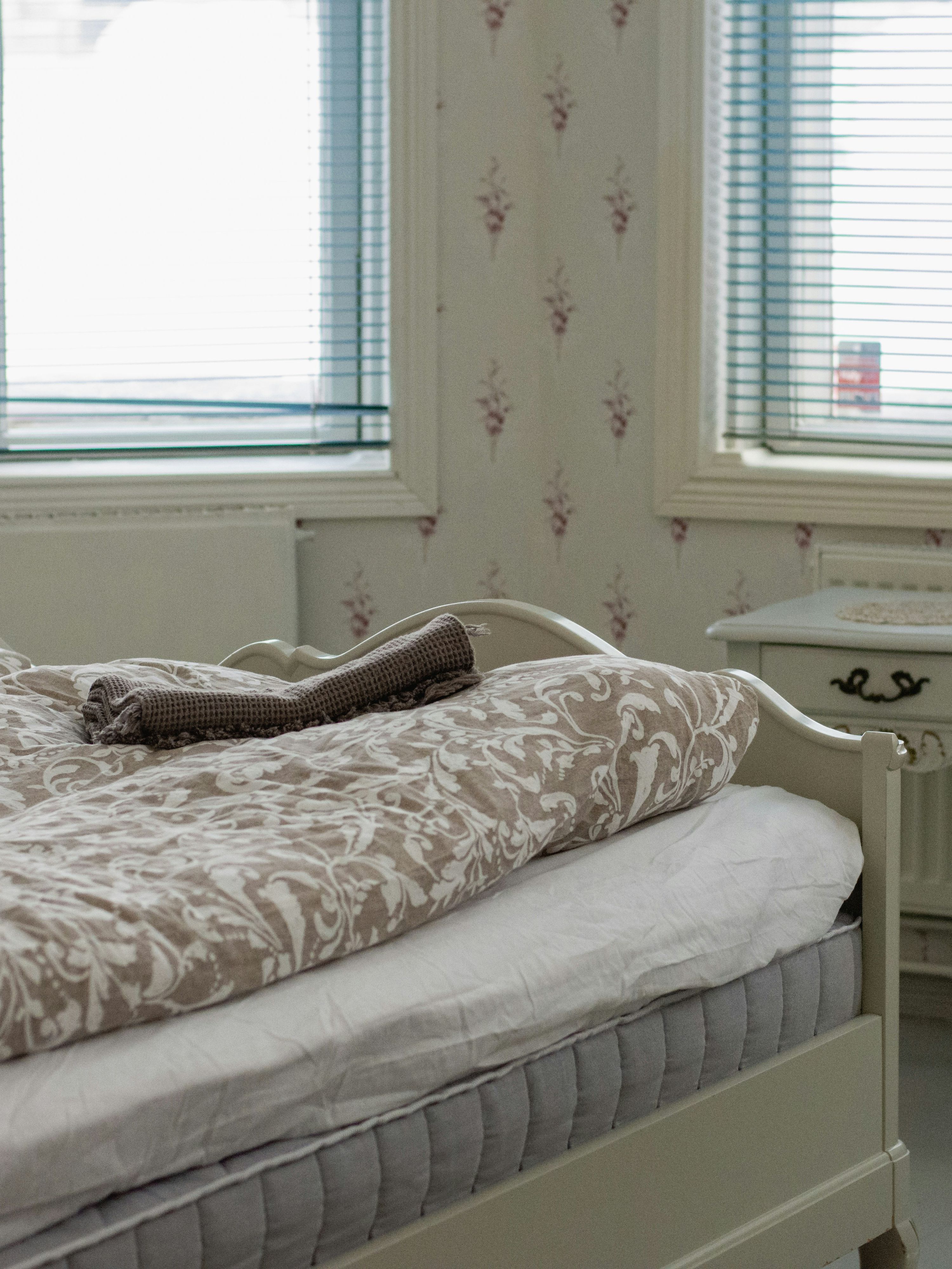 Empty old bedroom daytime