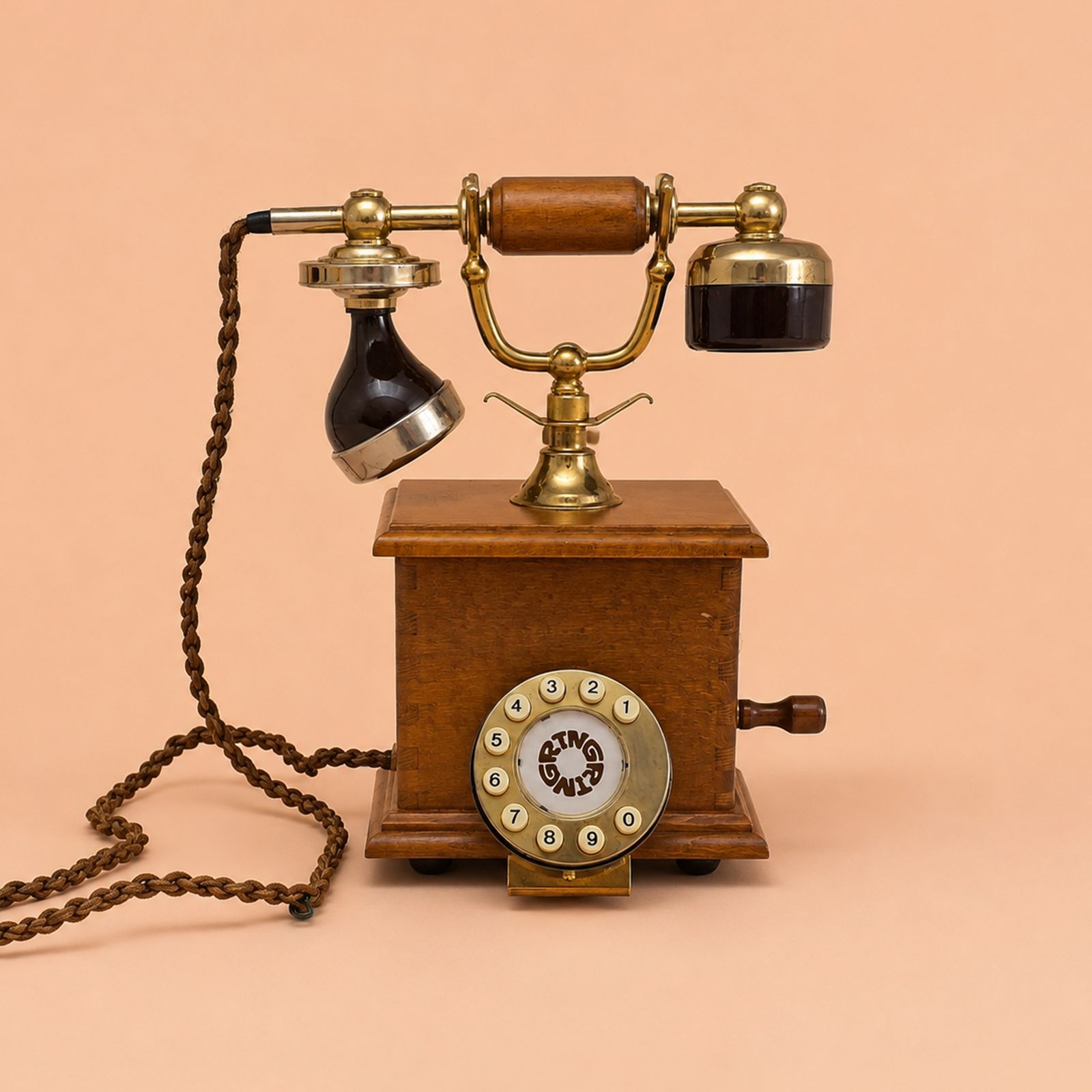 Walnut — vintage French telephone audio guestbook for hire in France