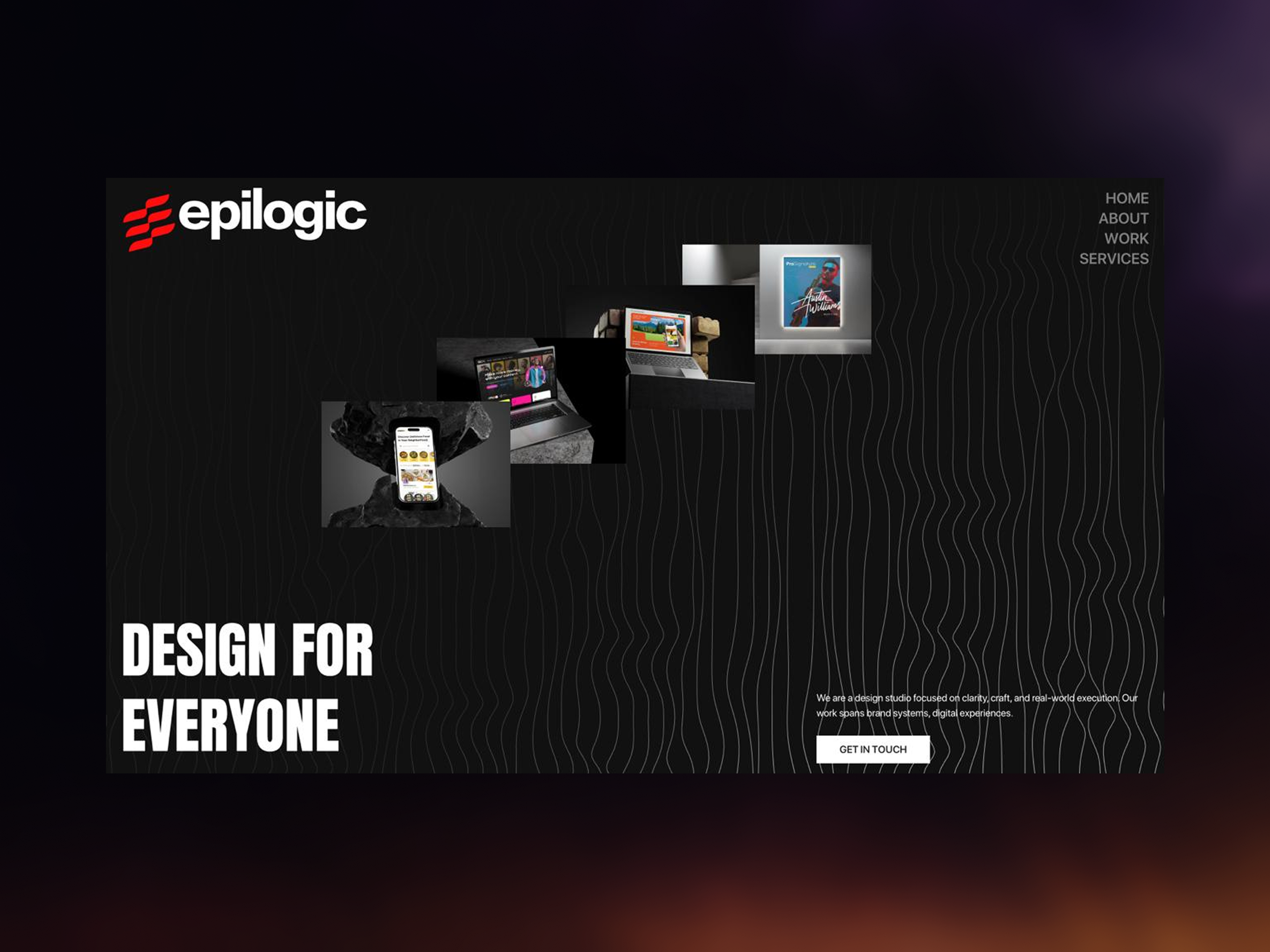 Hero section - Epilogic