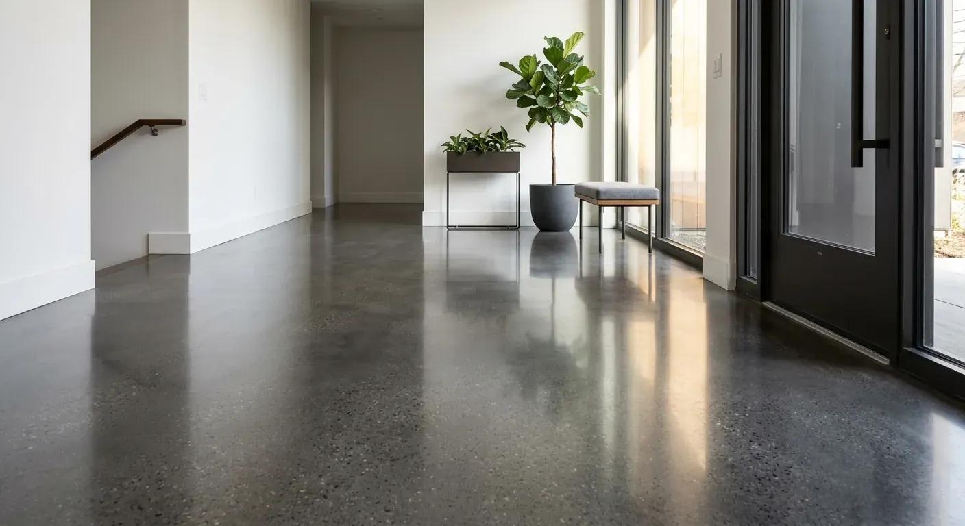 Slipe betonggulv: Komplett guide til forarbeid, maskiner og overflatebehandling