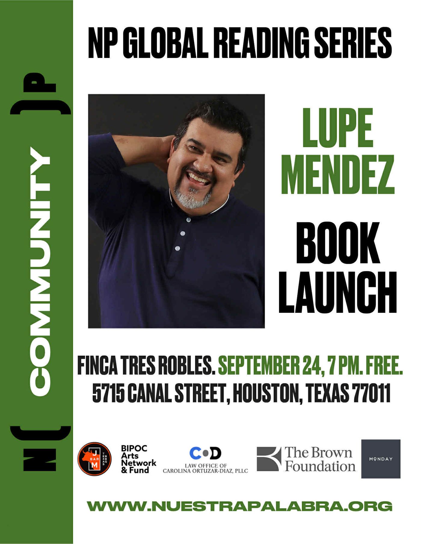 Lupe Mendez Sept. 24, 7pm. Houston.