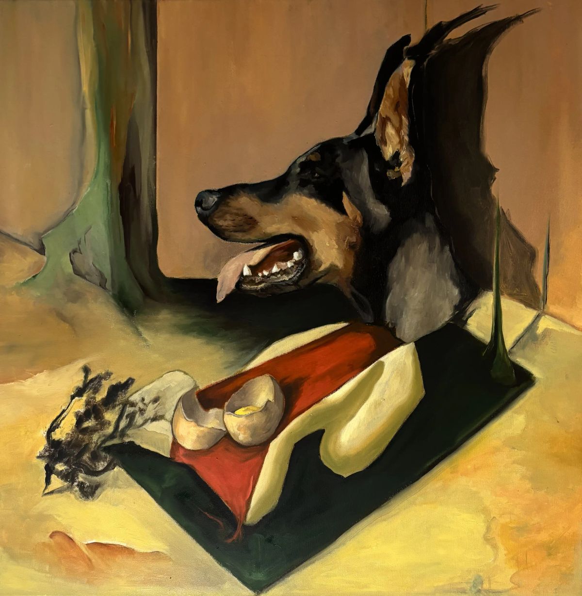 “Moja Obawa” 90x90cm oil on canvas