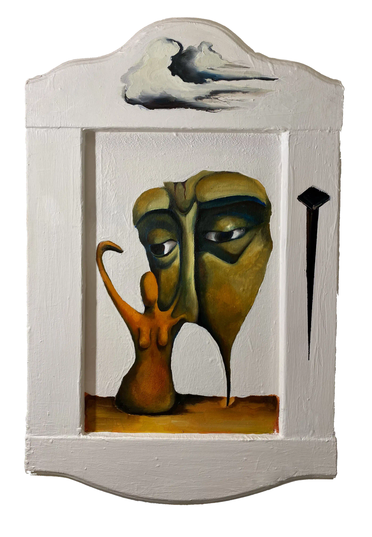 “Zmęczenie relacjami z kobietami” 30x40cm oil on canvas