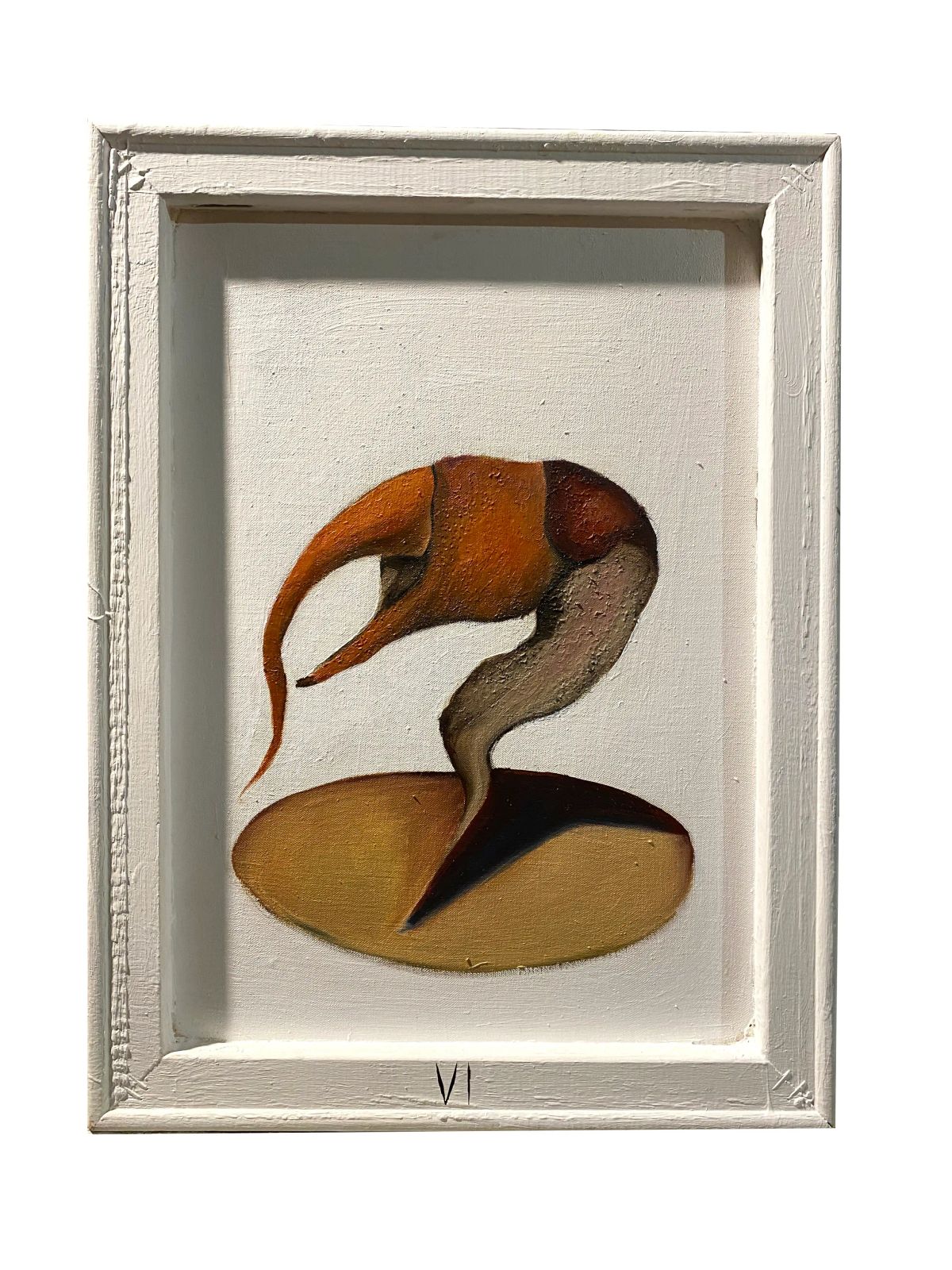 “Krab/Zegar słoneczny” 21x29cm oil on canvas