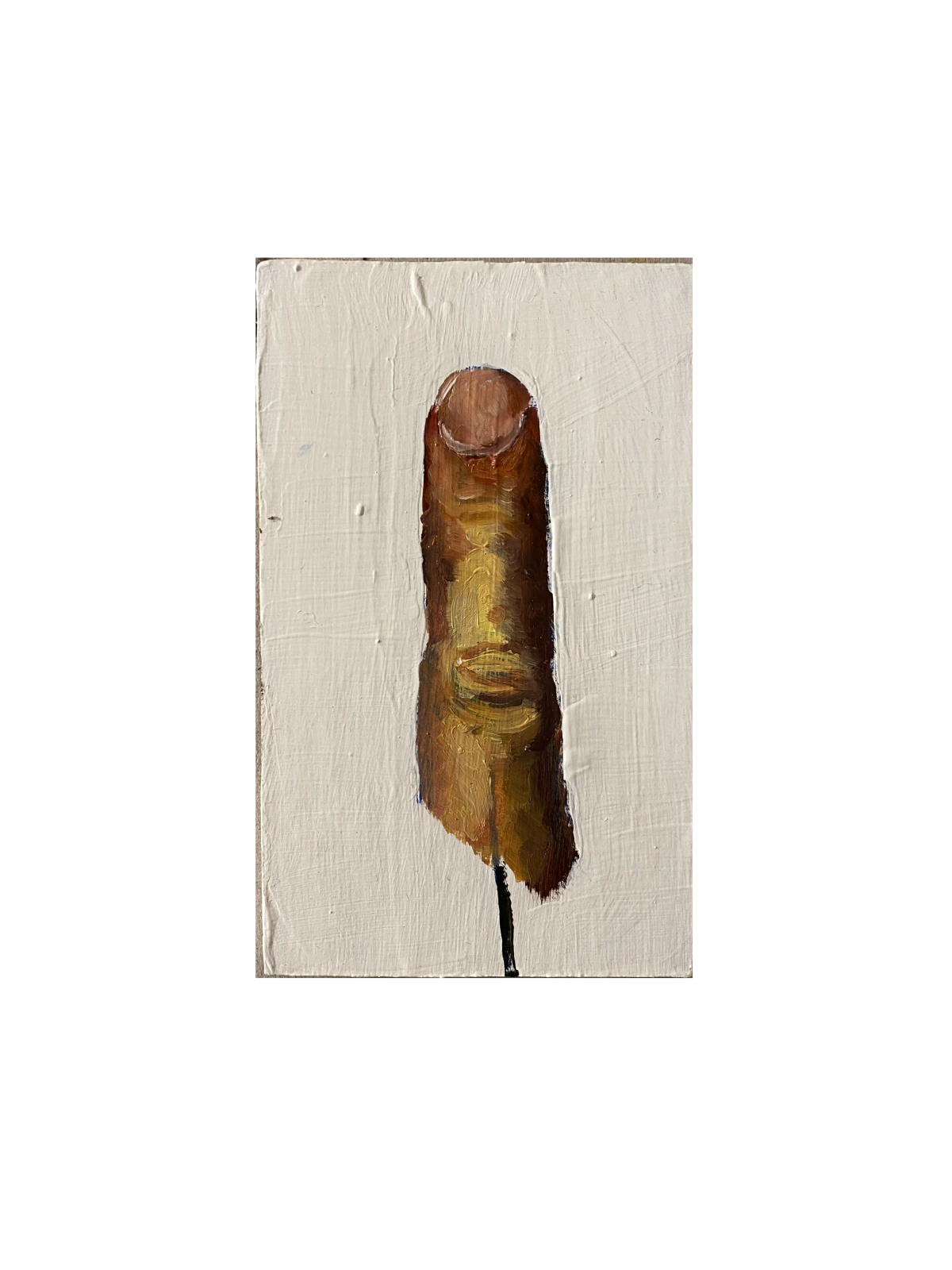“Palec Artysty rozcierający farbe” 10x15cm oil on wood