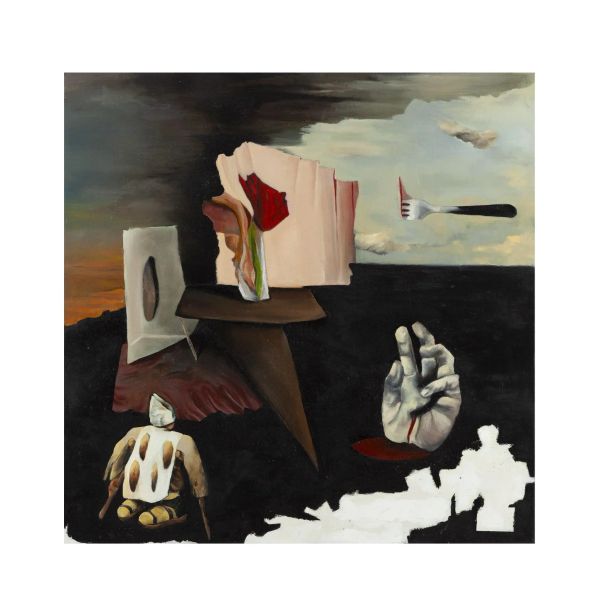 „Verwöhnter Mann” 90x90 oil on Canvas 24’