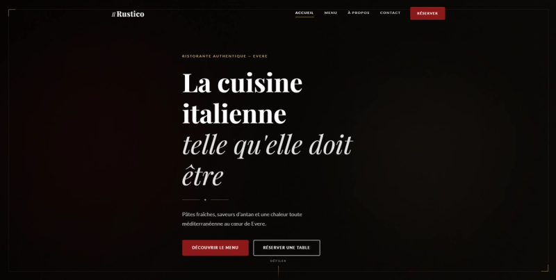 Site Restaurant Italien
