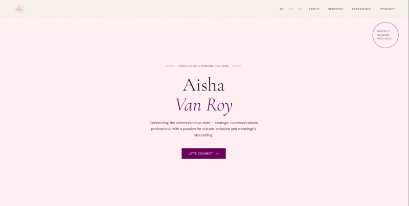 Site vitrine — Consultante en communication