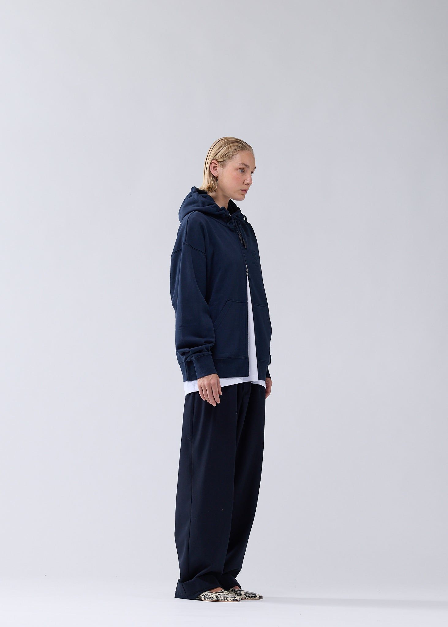 LOGO HOODIE ZIP-UP NAVY/NIGHT