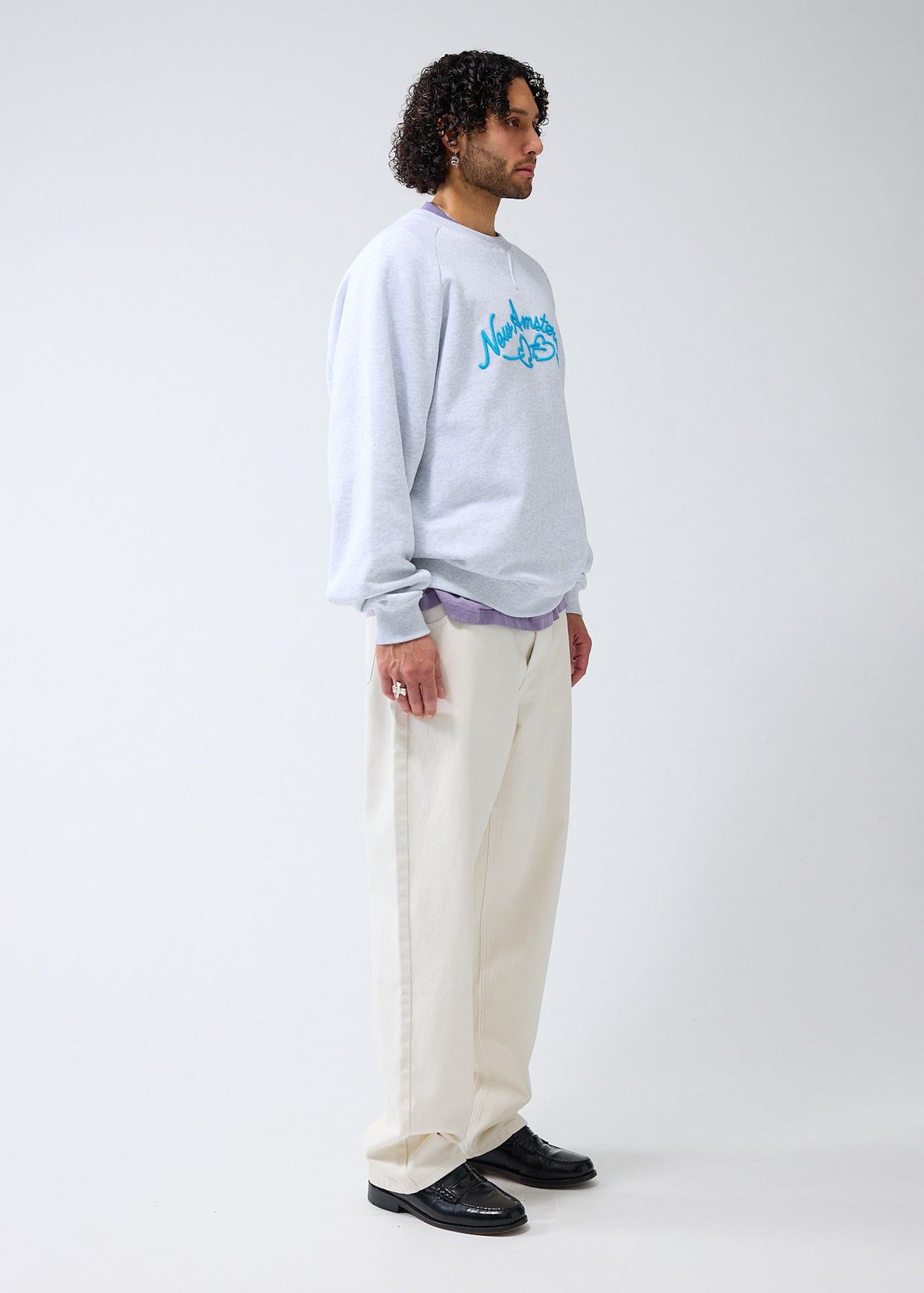 新品 newjeans ADOR SWEATSHIRT MELANGE GREY Just Hoods By AWDis JHA030 Adult 80/20 Midweight College