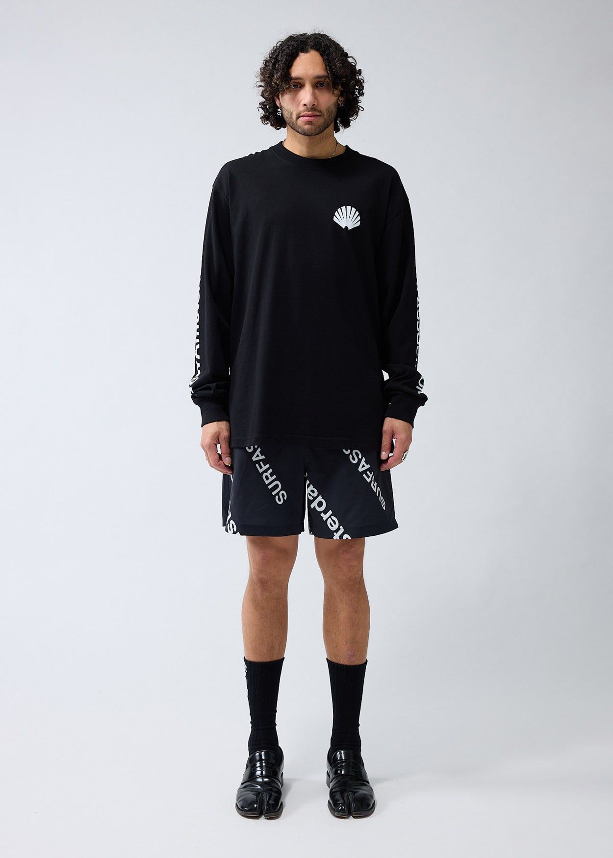 New Amsterdam Surf Association - LOGO LONGSLEEVE BLACK